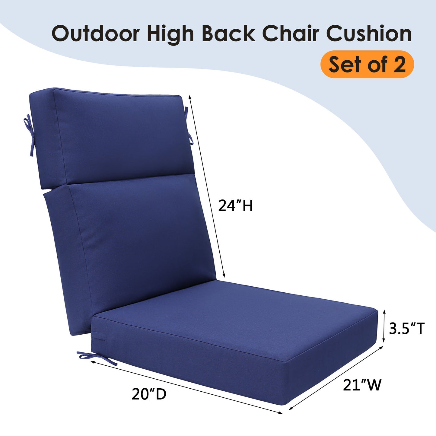 Unimatta Outdoor 44" x21" High Back Cushion