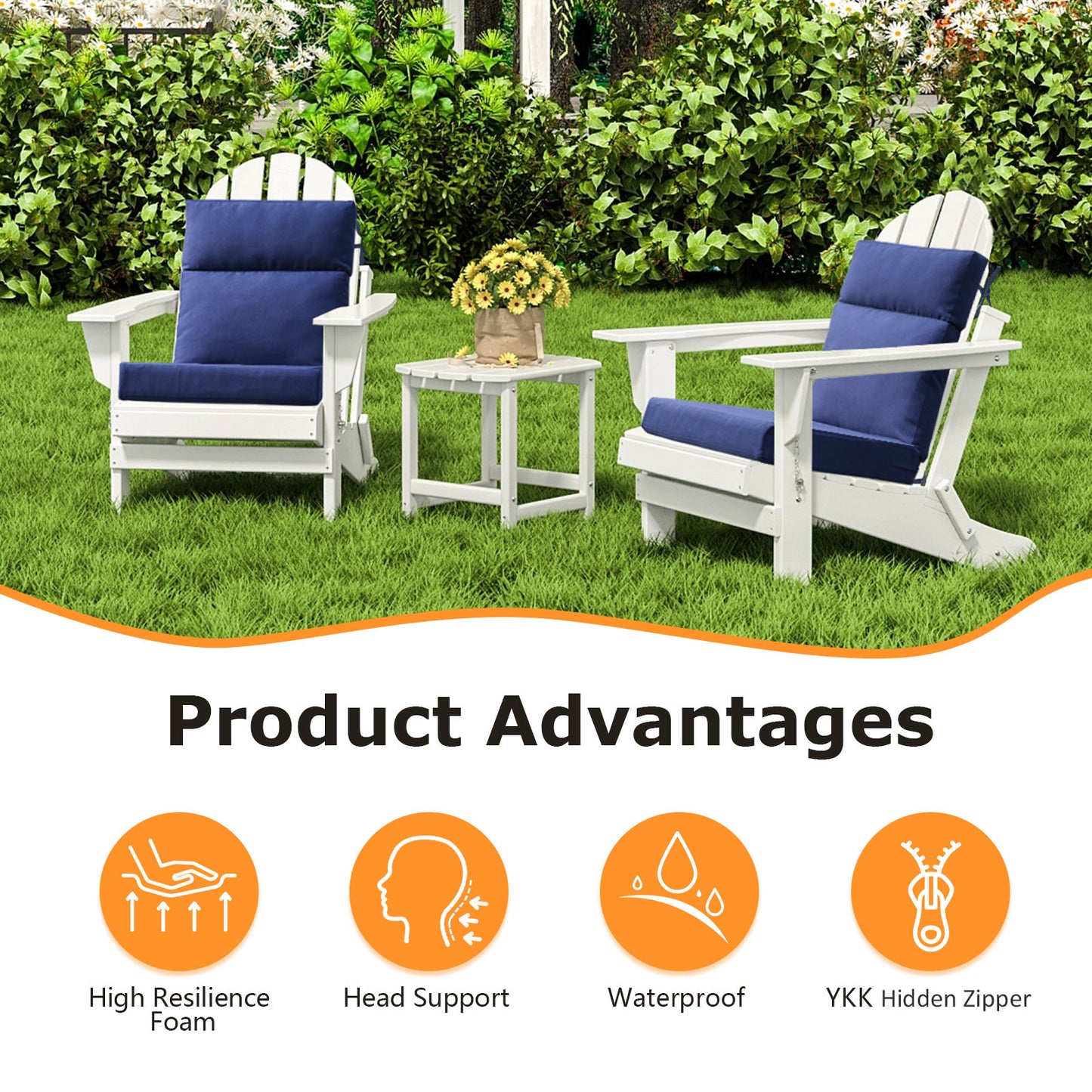 Unimatta Outdoor 44" x21" High Back Cushion