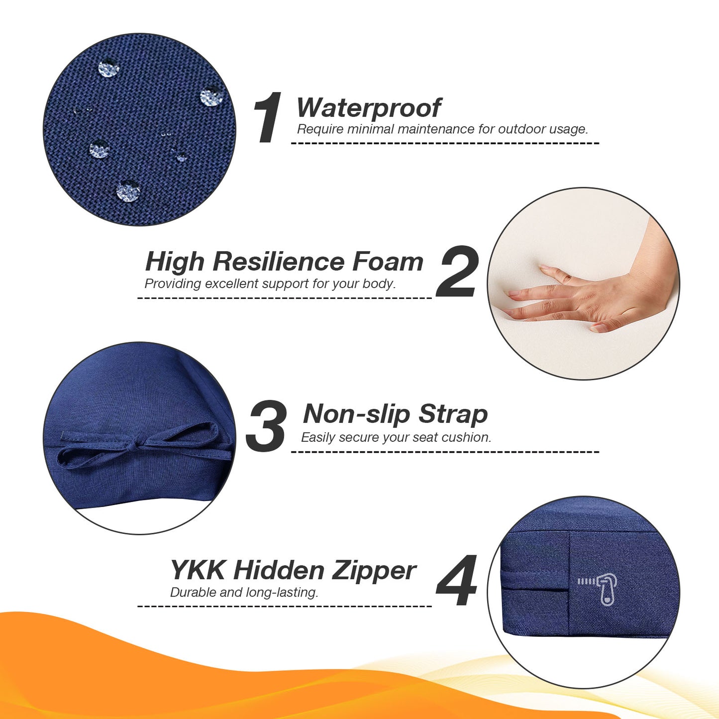 Unimatta Outdoor 44" x21" High Back Cushion