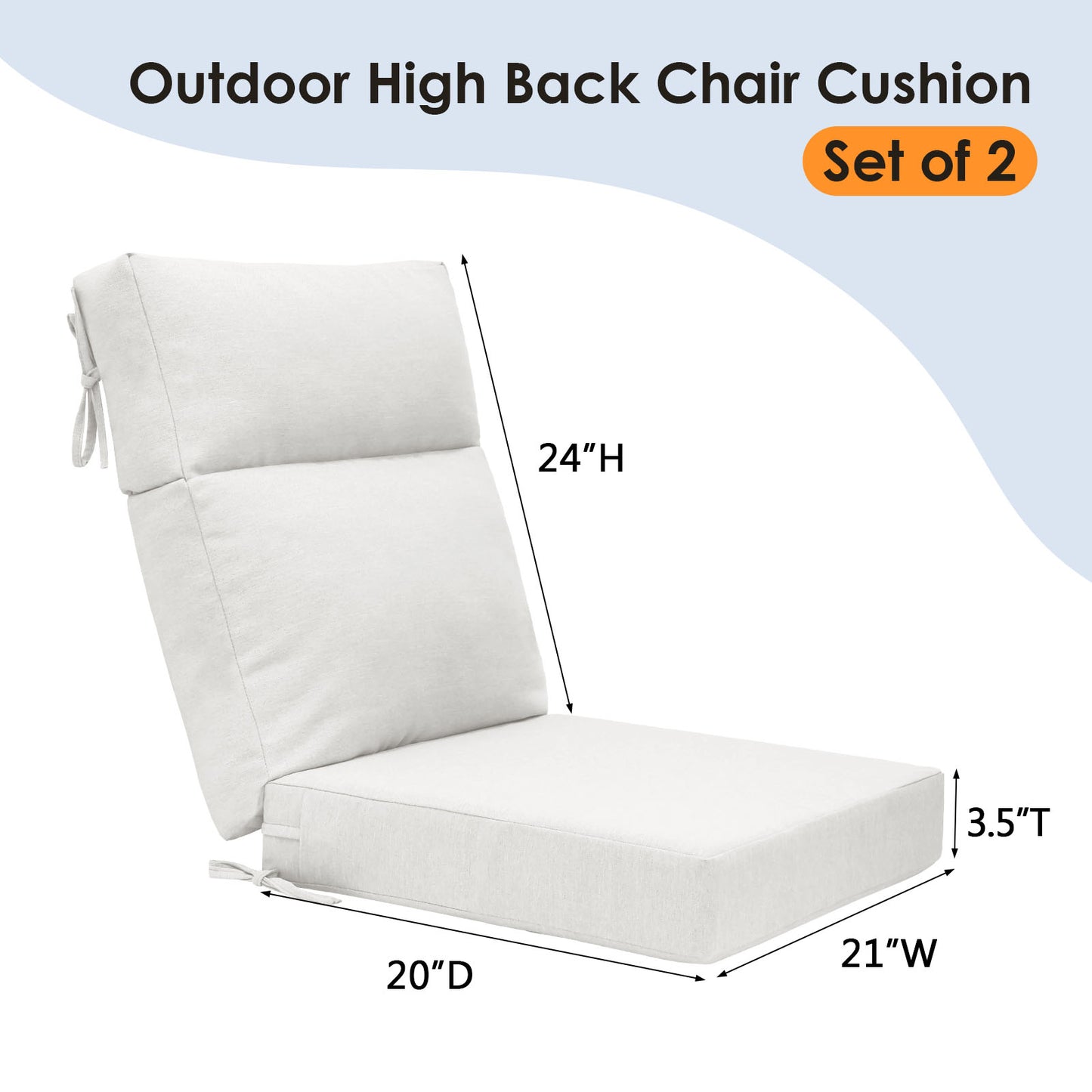Unimatta Outdoor 44" x21" High Back Cushion