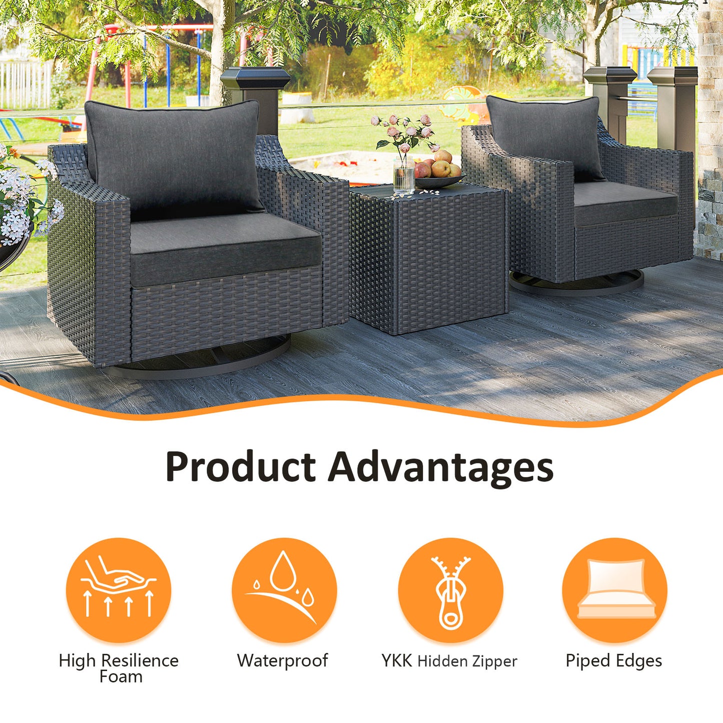 Unimatta Outdoor 24" x24" Deep Seat Cushion