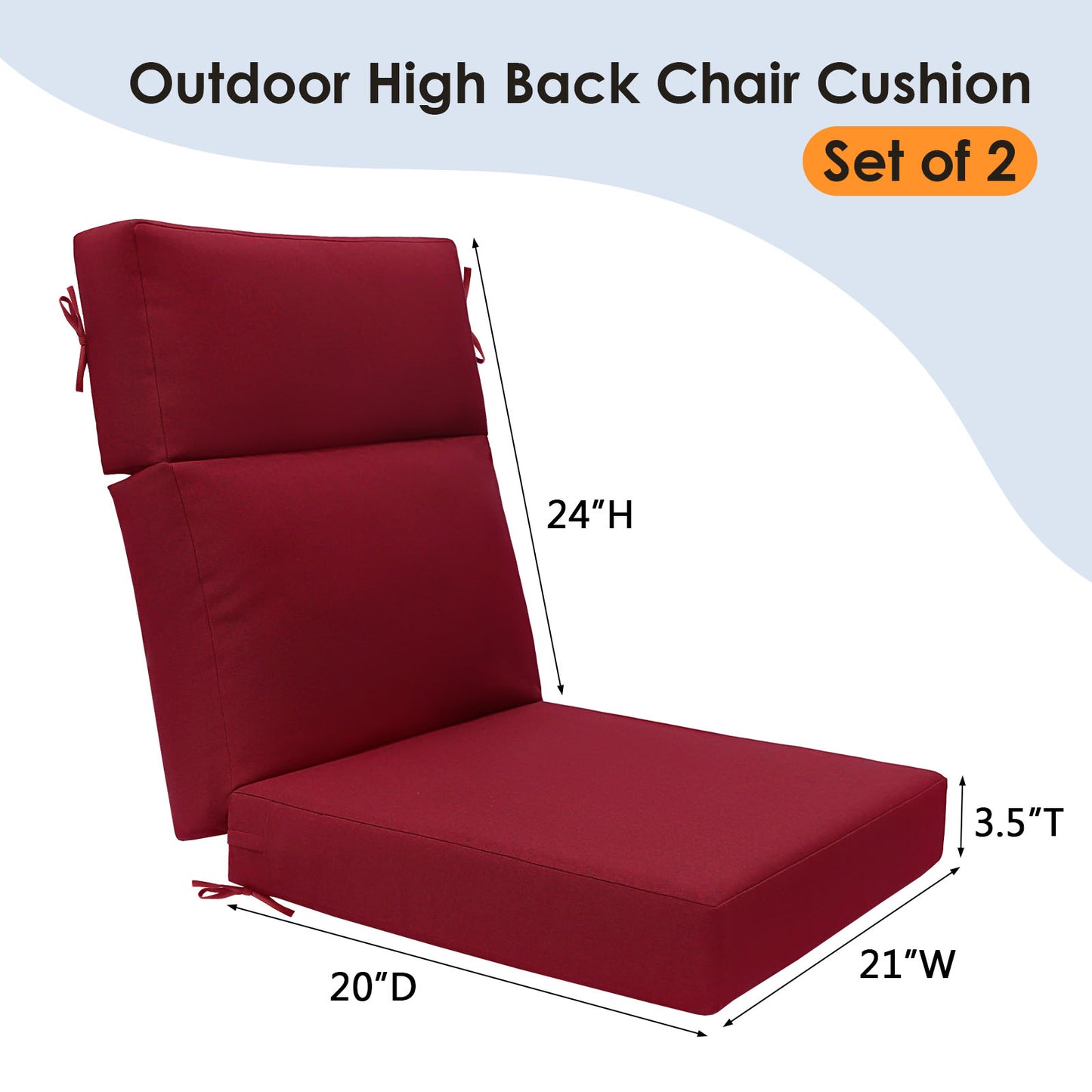 Unimatta Outdoor 44" x21" High Back Cushion