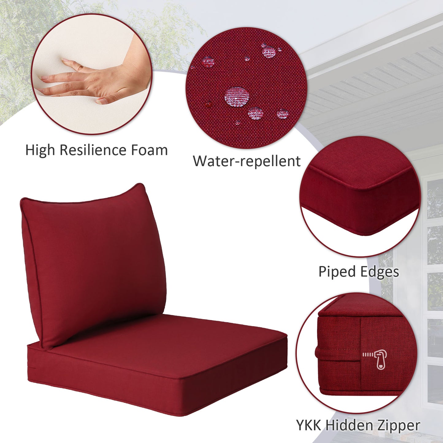 Unimatta Outdoor 24" x24" Deep Seat Cushion