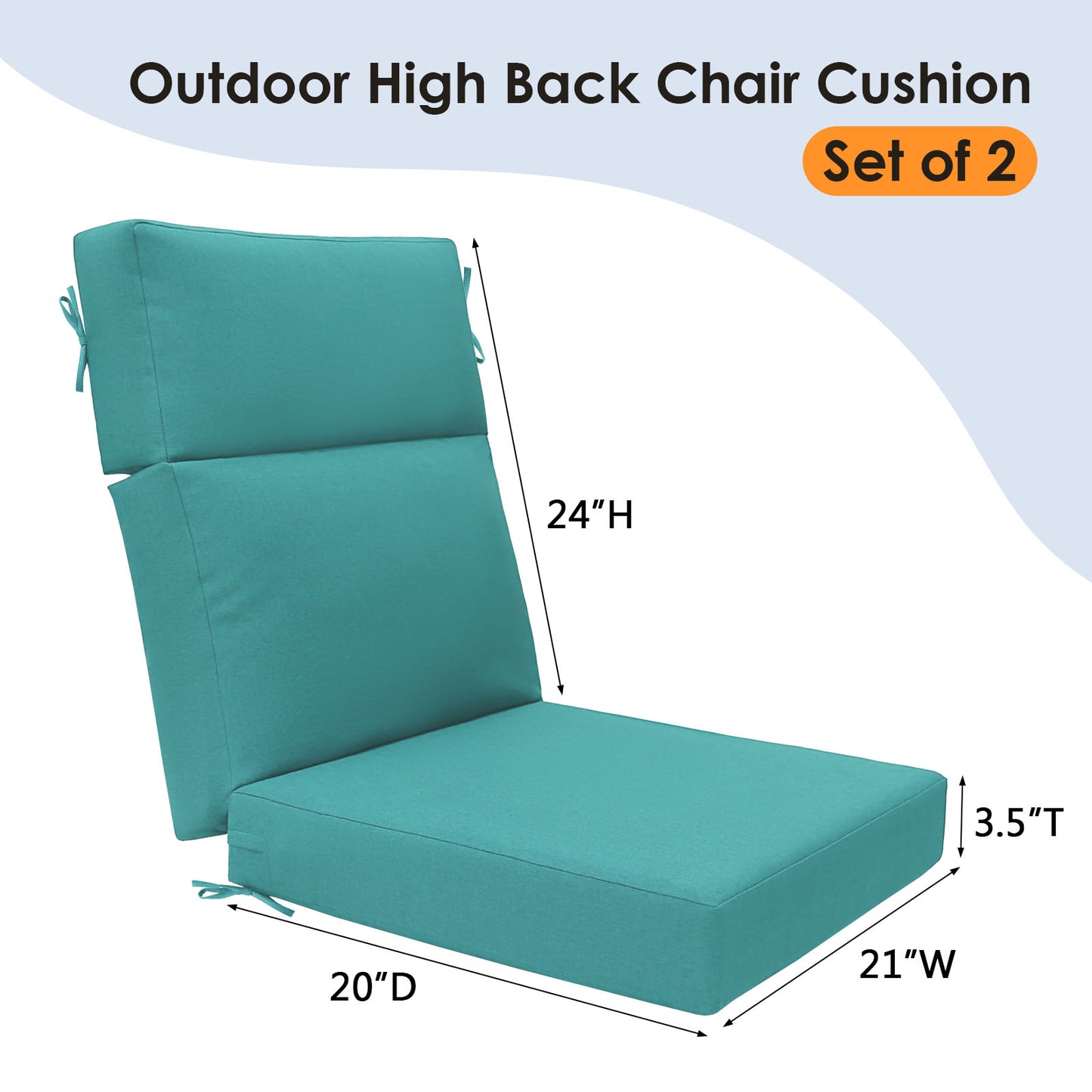 Unimatta Outdoor 44" x21" High Back Cushion
