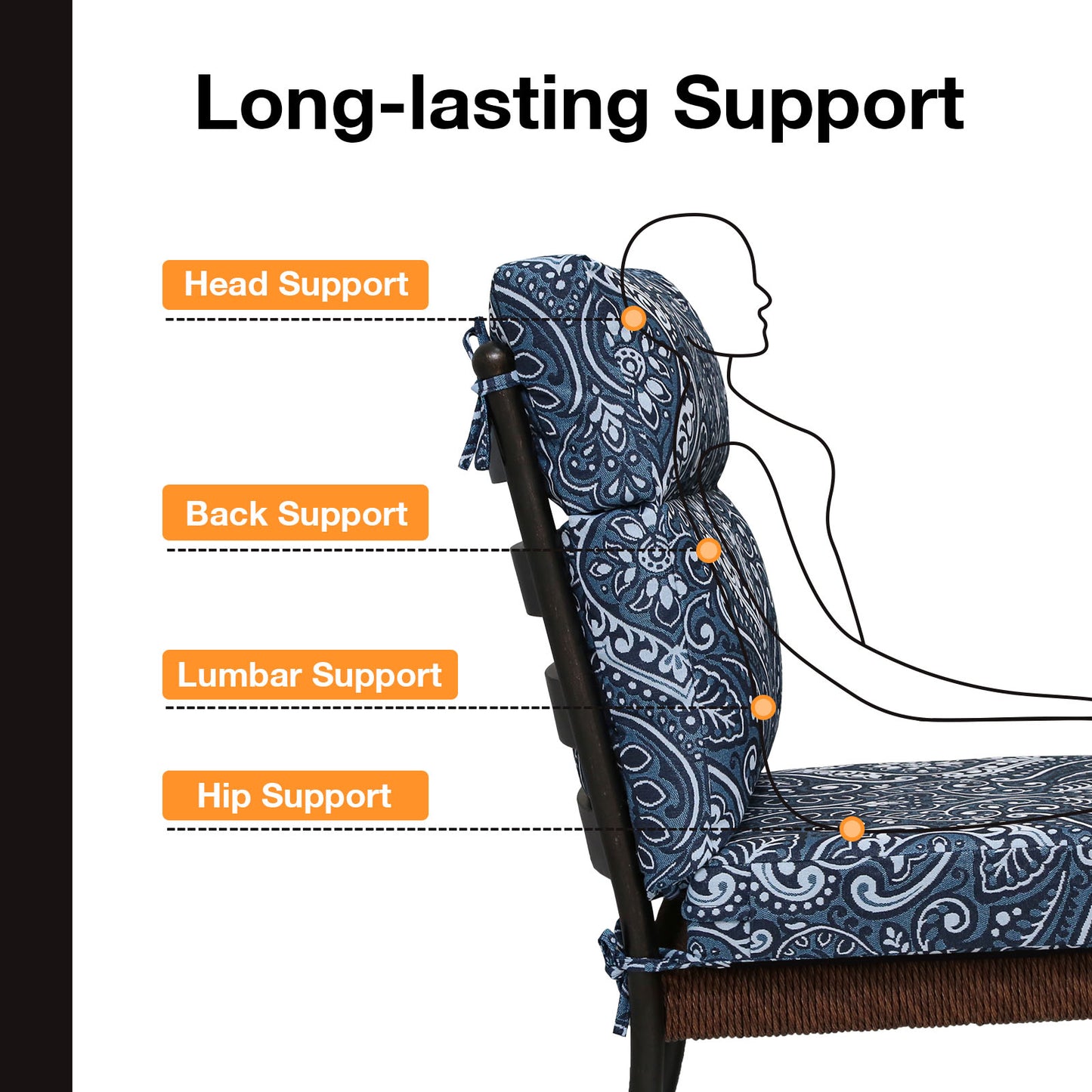 Unimatta Outdoor 44" x21" High Back Cushion