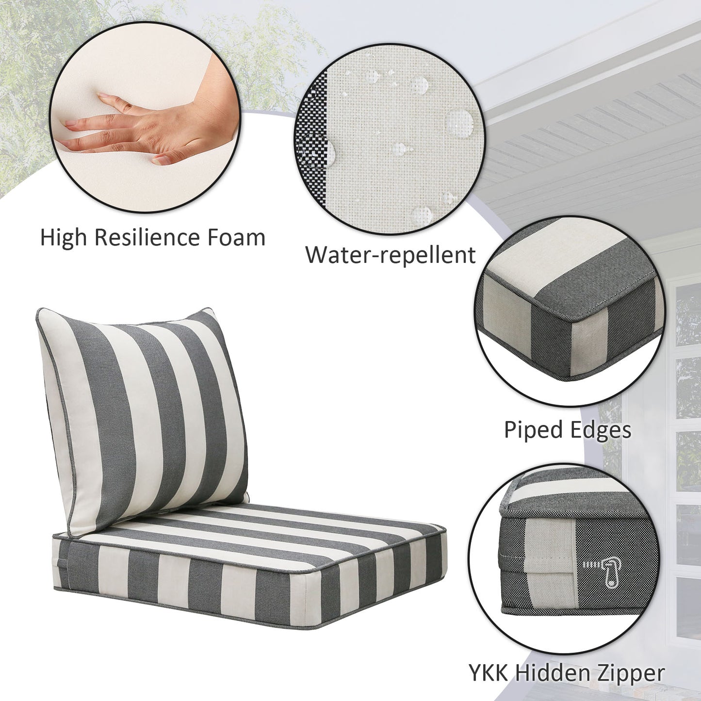 Unimatta Outdoor 24" x24" Deep Seat Cushion