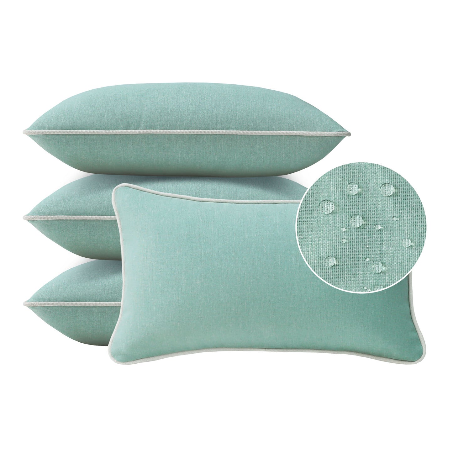 Unimatta Outdoor Pillow With Inserts Aqua Green