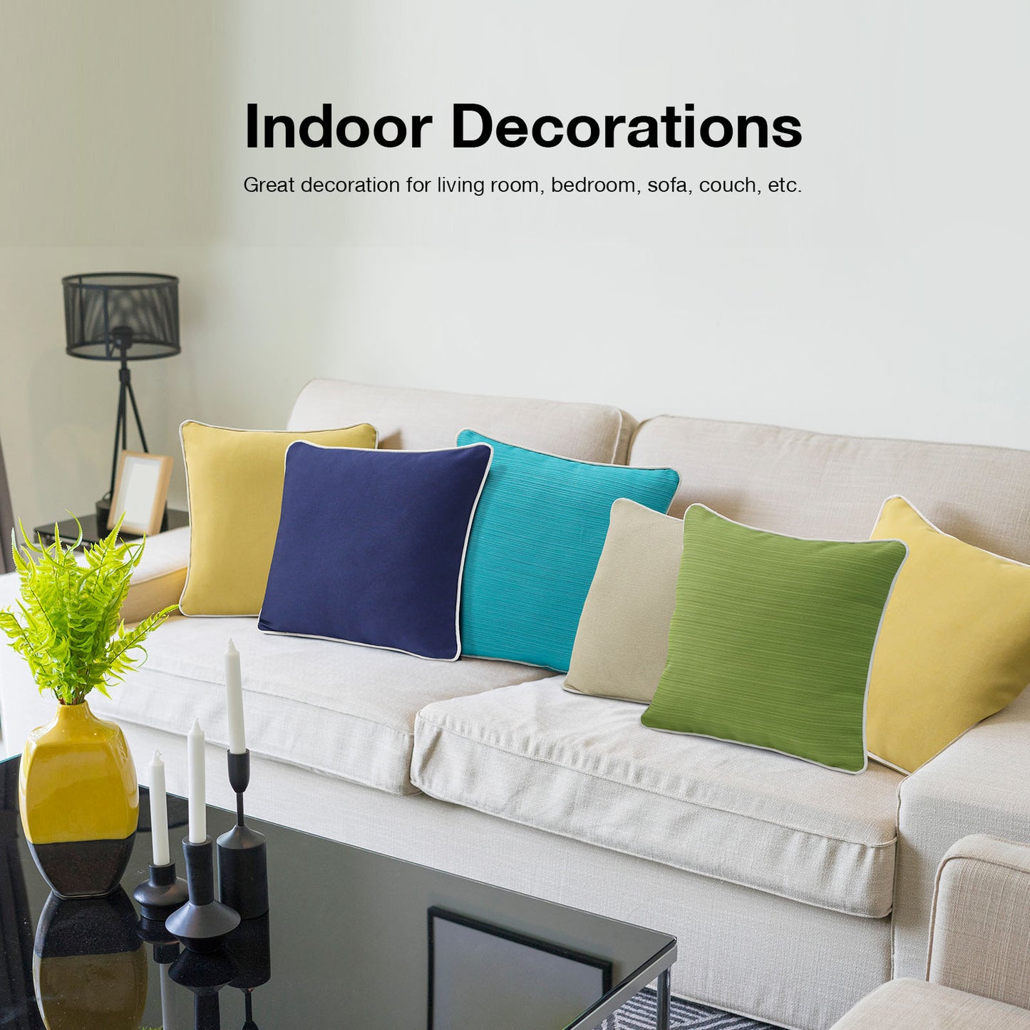 Unimatta Outdoor Pillow With Inserts Aqua Green