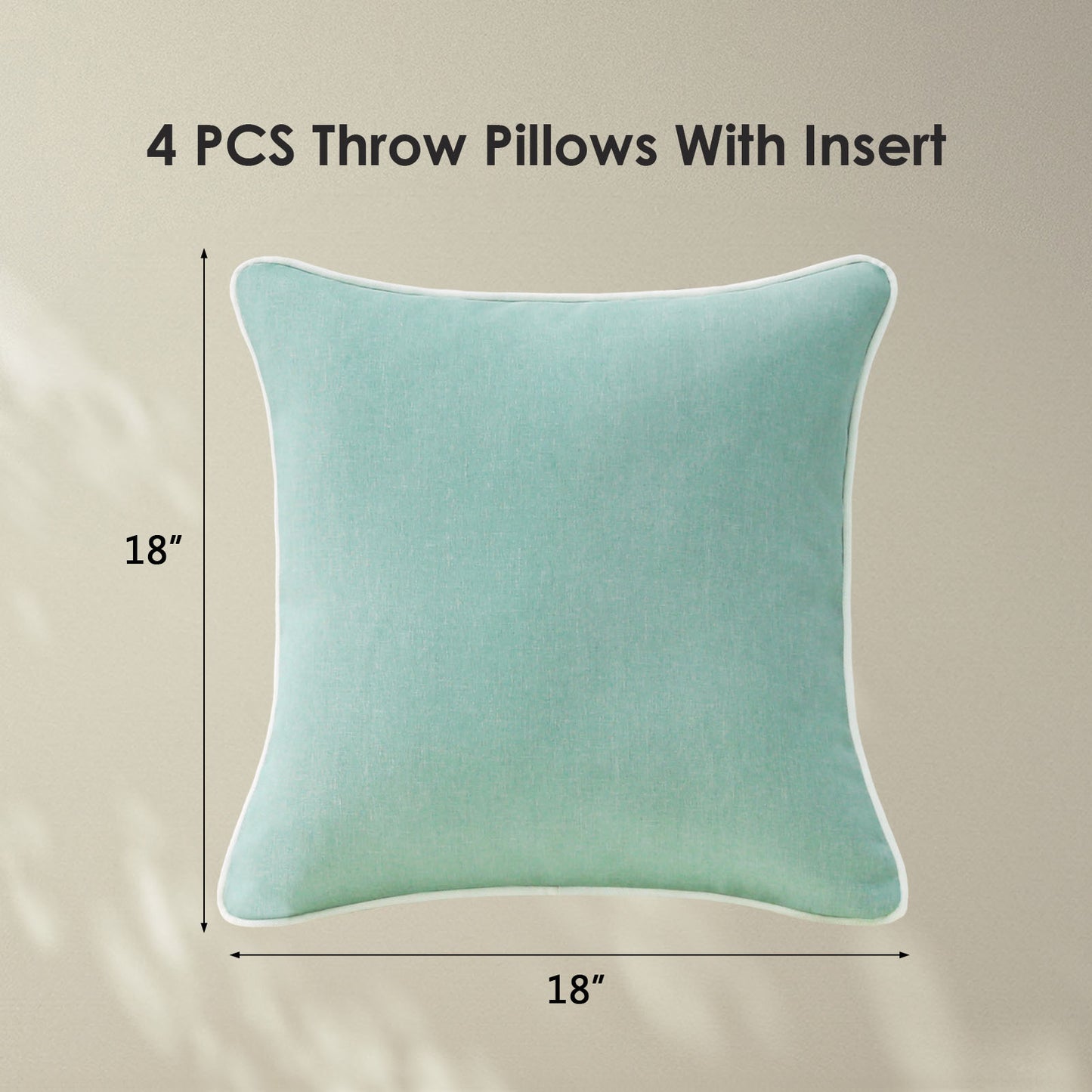 Unimatta Outdoor Pillow With Inserts Aqua Green