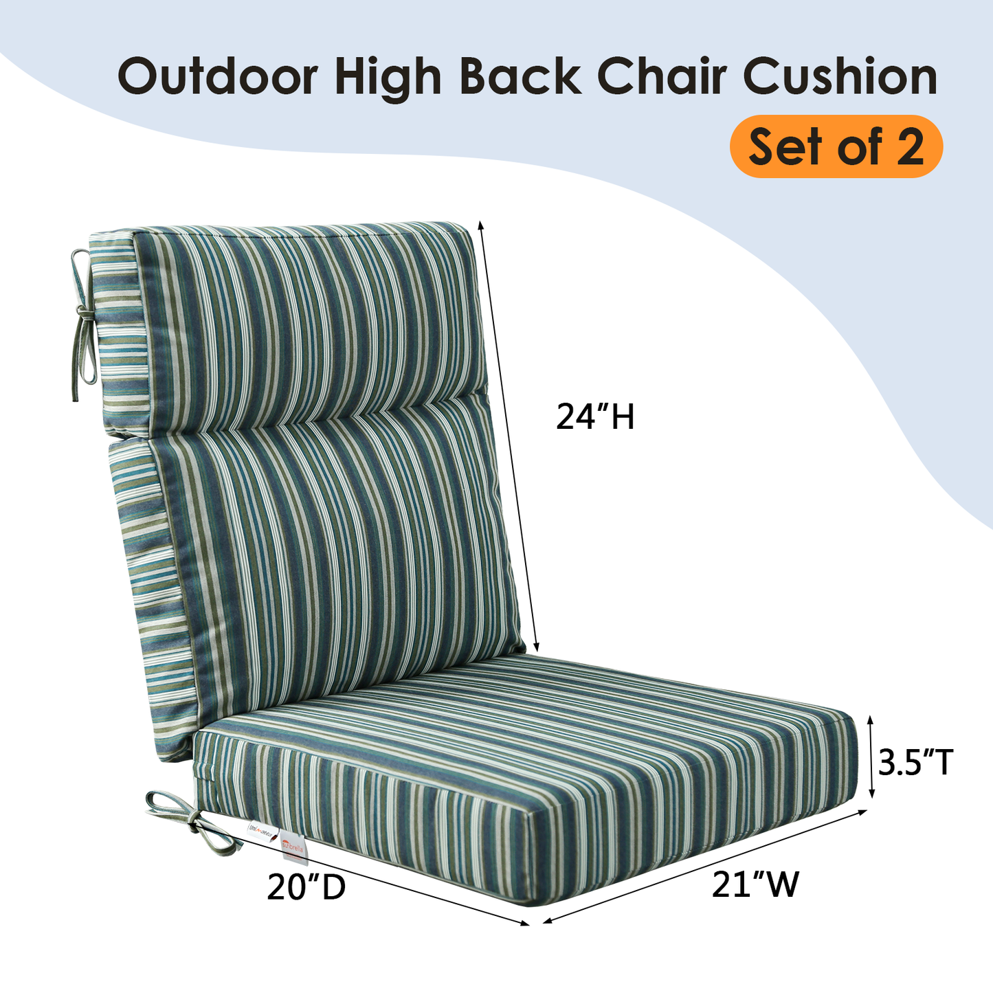 Unimatta Outdoor 44" x21" High Back Cushion