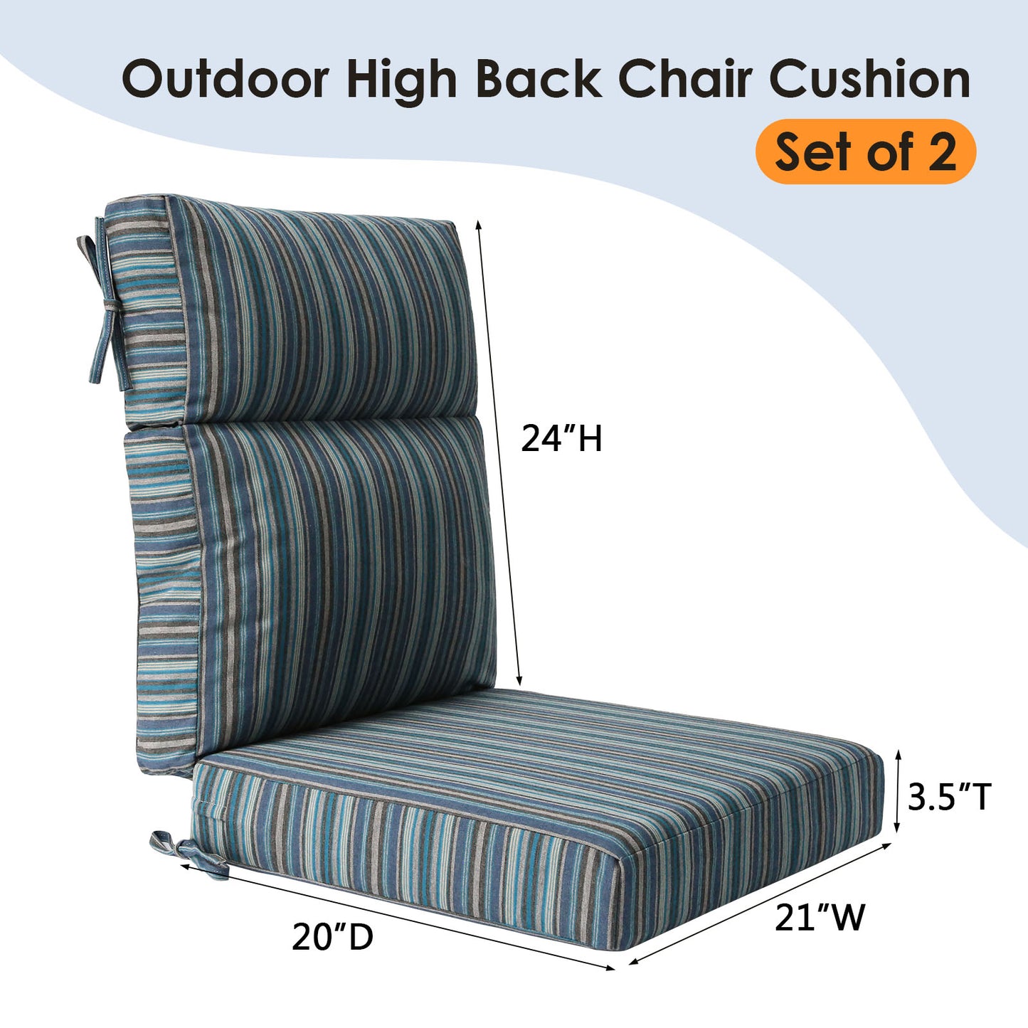 Unimatta Outdoor 44" x21" High Back Cushion