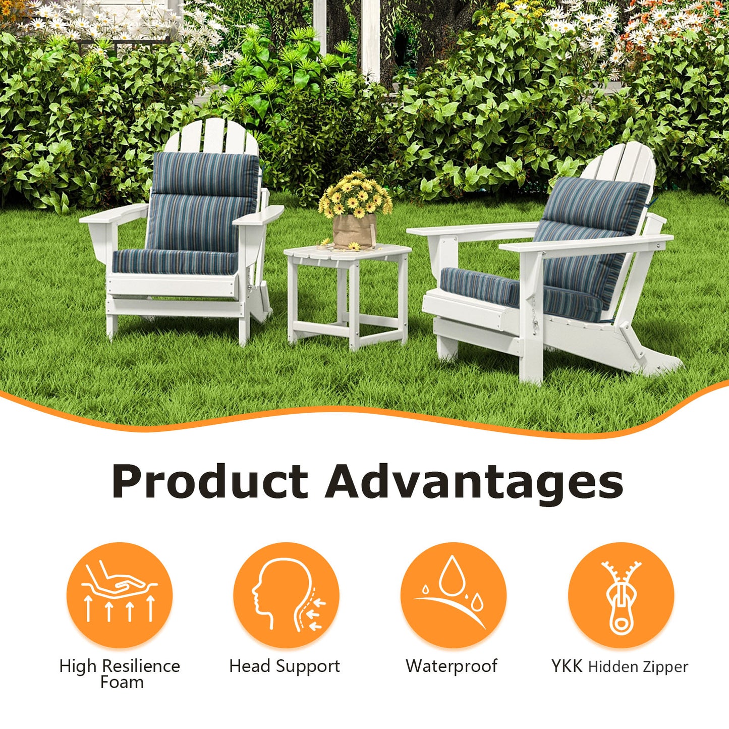 Unimatta Outdoor 44" x21" High Back Cushion