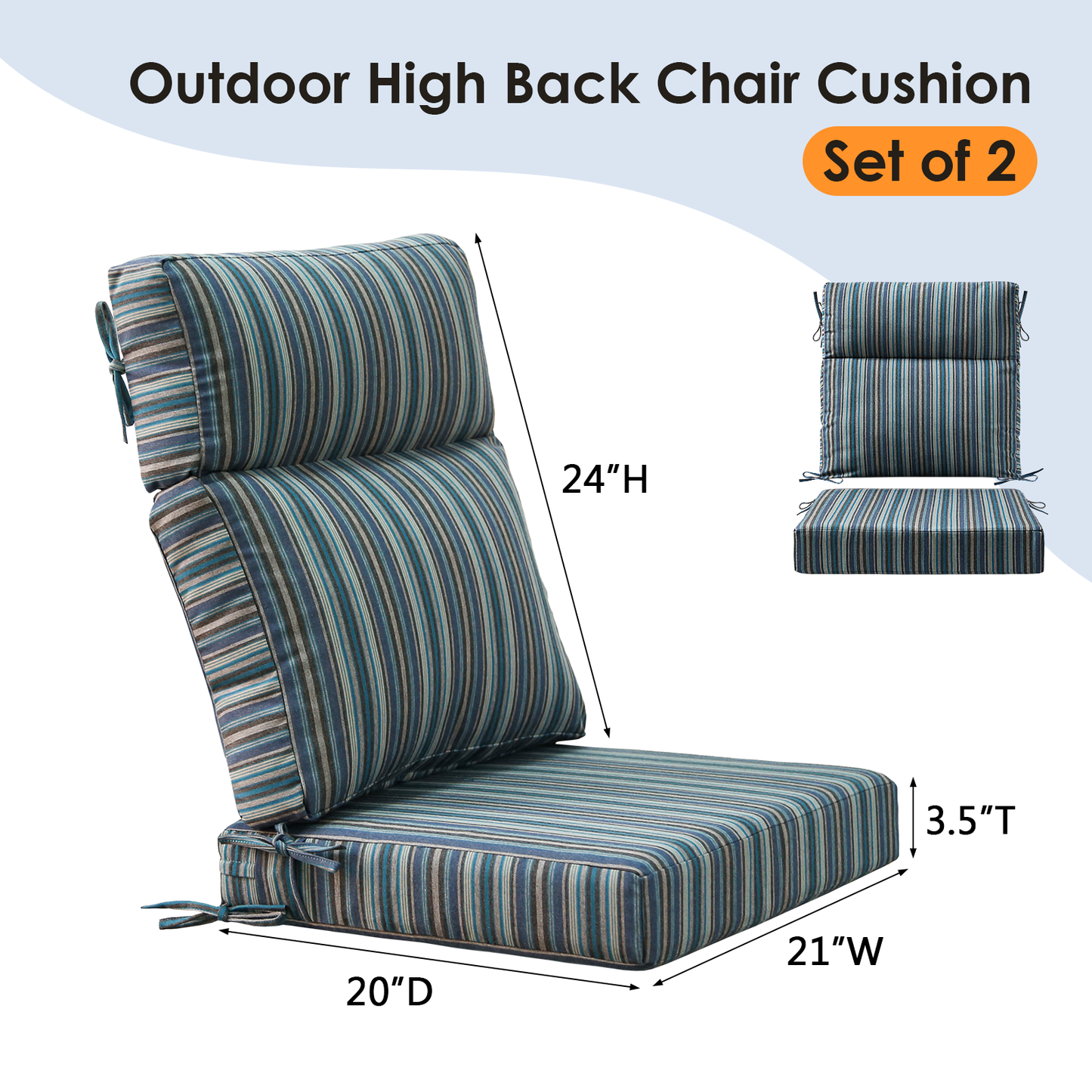 Unimatta Outdoor 44" x21" High Back Cushion