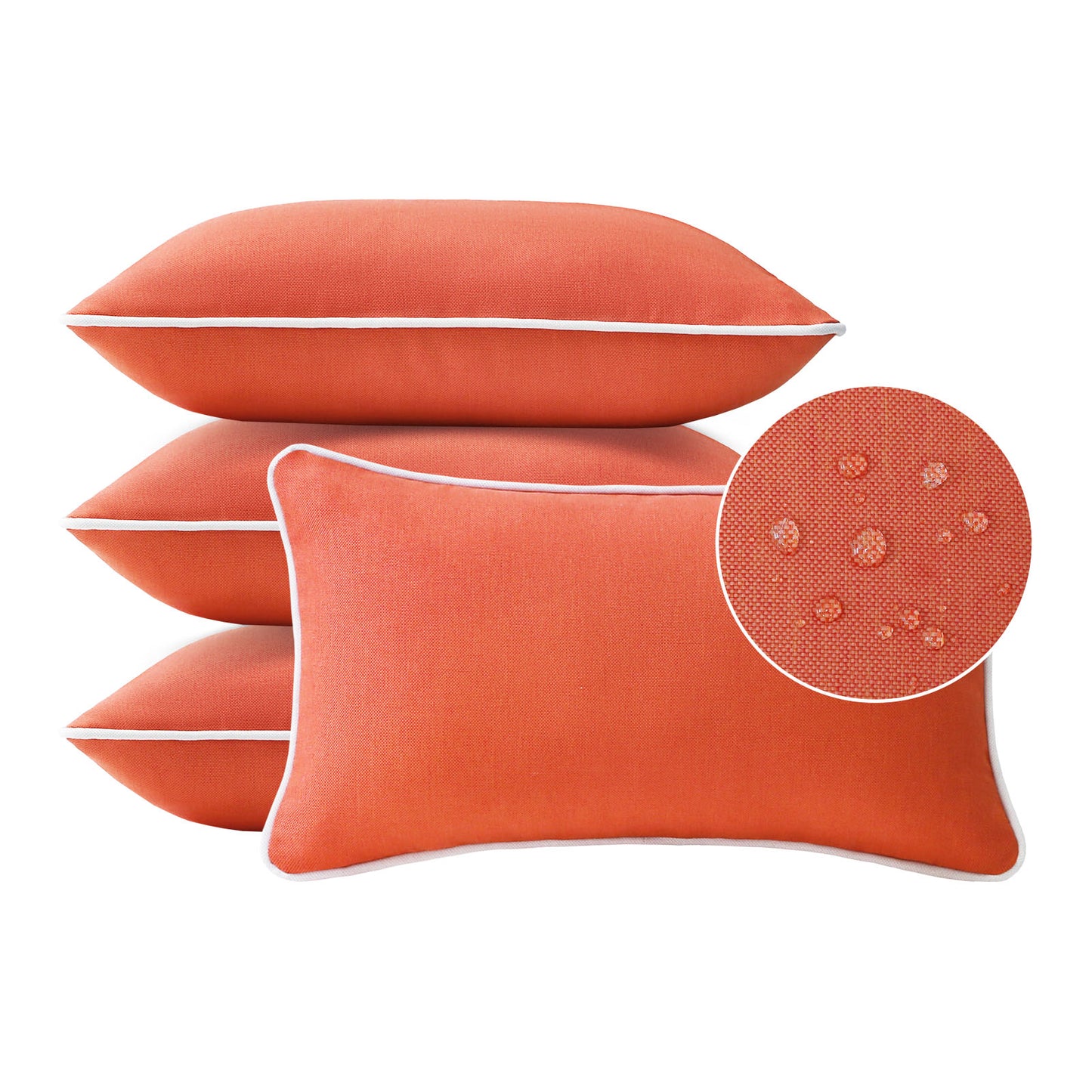 Unimatta Outdoor Pillow With Inserts Coral Orange
