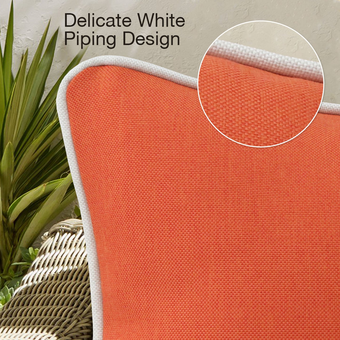 Unimatta Outdoor Pillow With Inserts Coral Orange