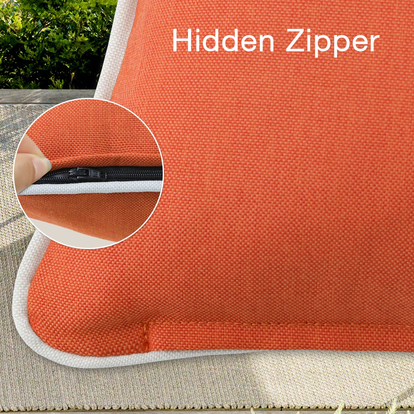 Unimatta Outdoor Pillow With Inserts Coral Orange