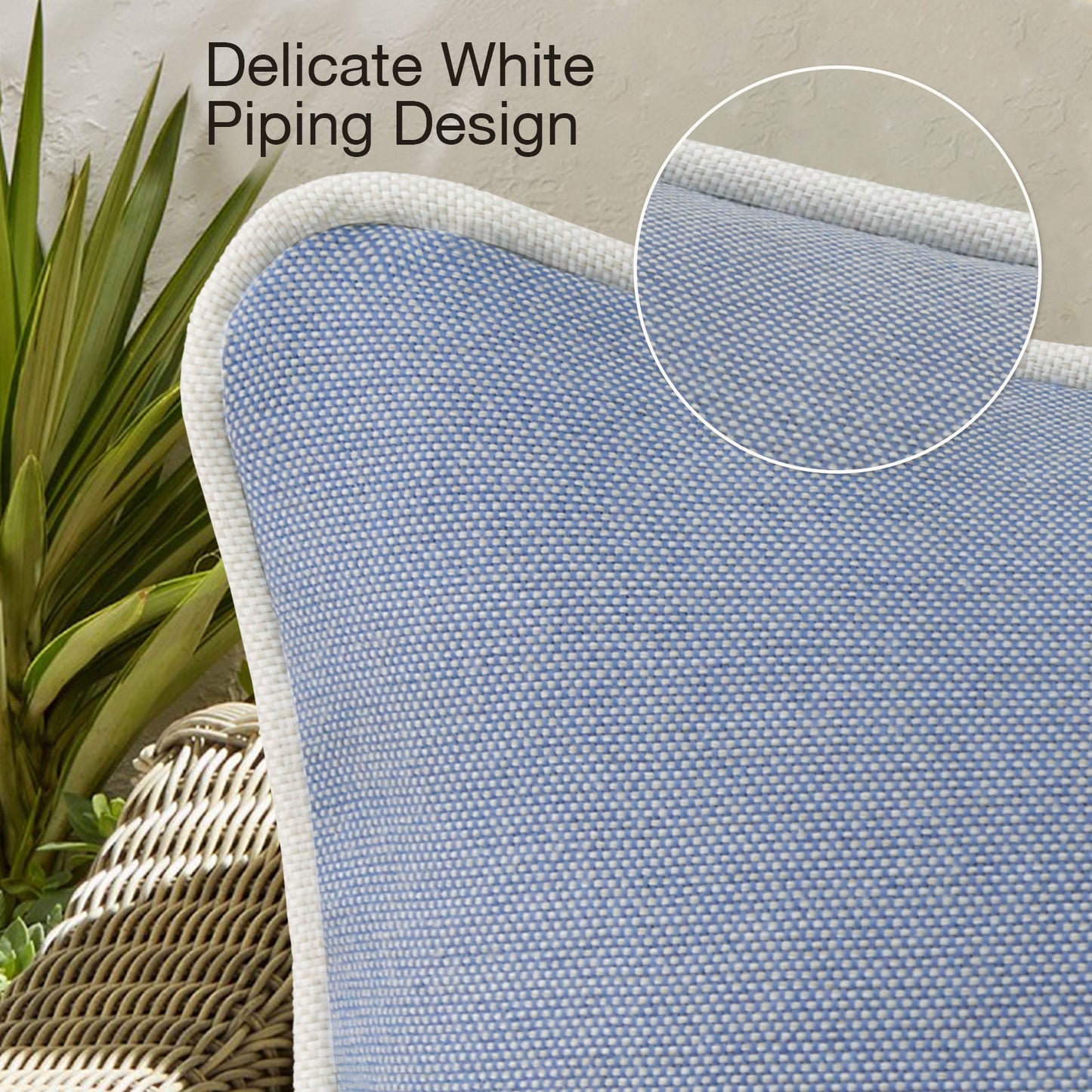 Unimatta Outdoor Pillow With Inserts Powder Blue