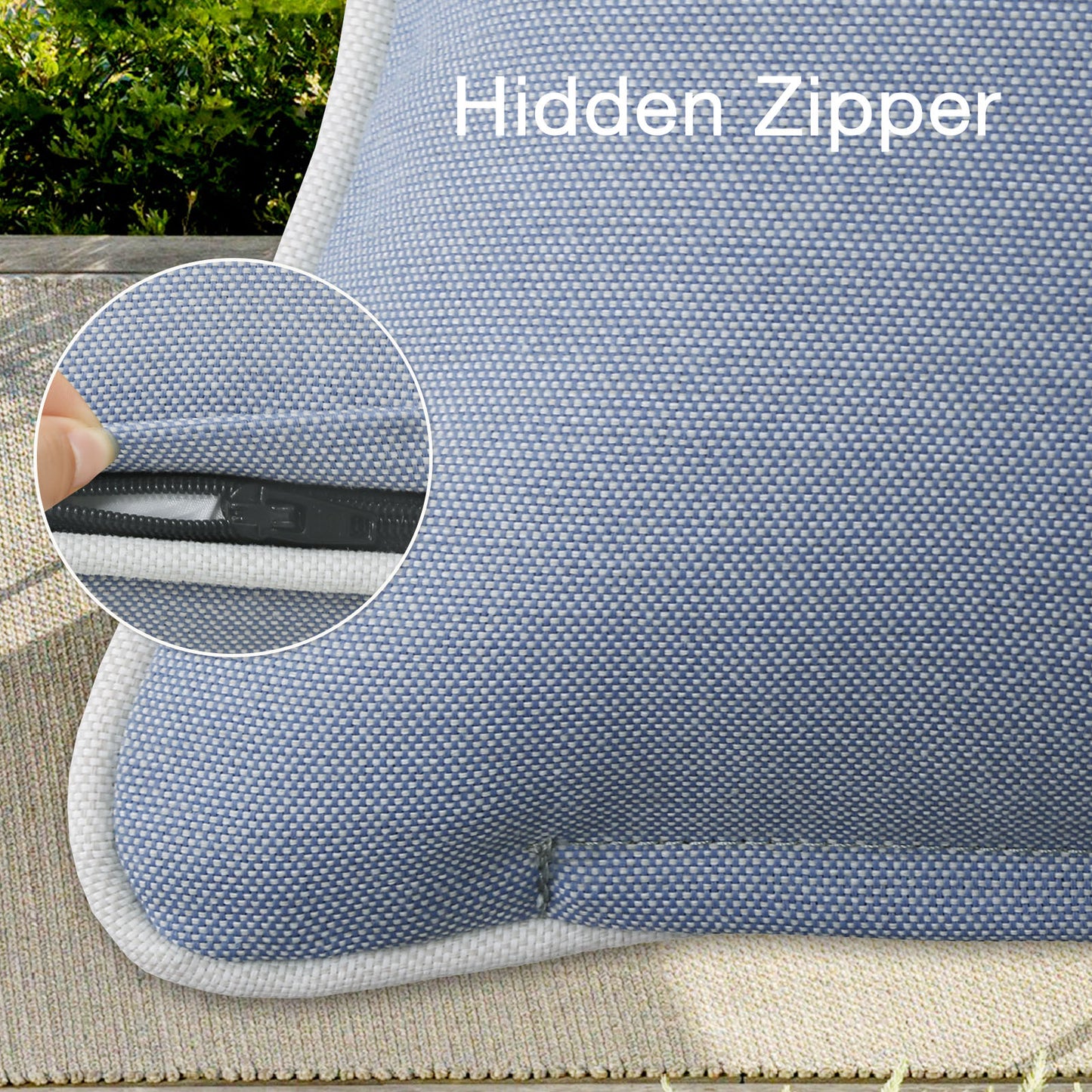 Unimatta Outdoor Pillow With Inserts Powder Blue