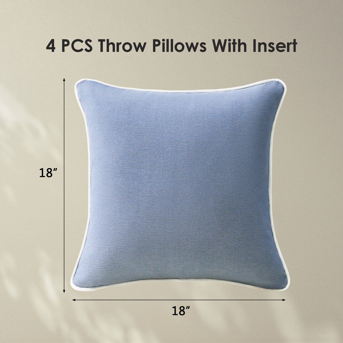 Unimatta Outdoor Pillow With Inserts Powder Blue