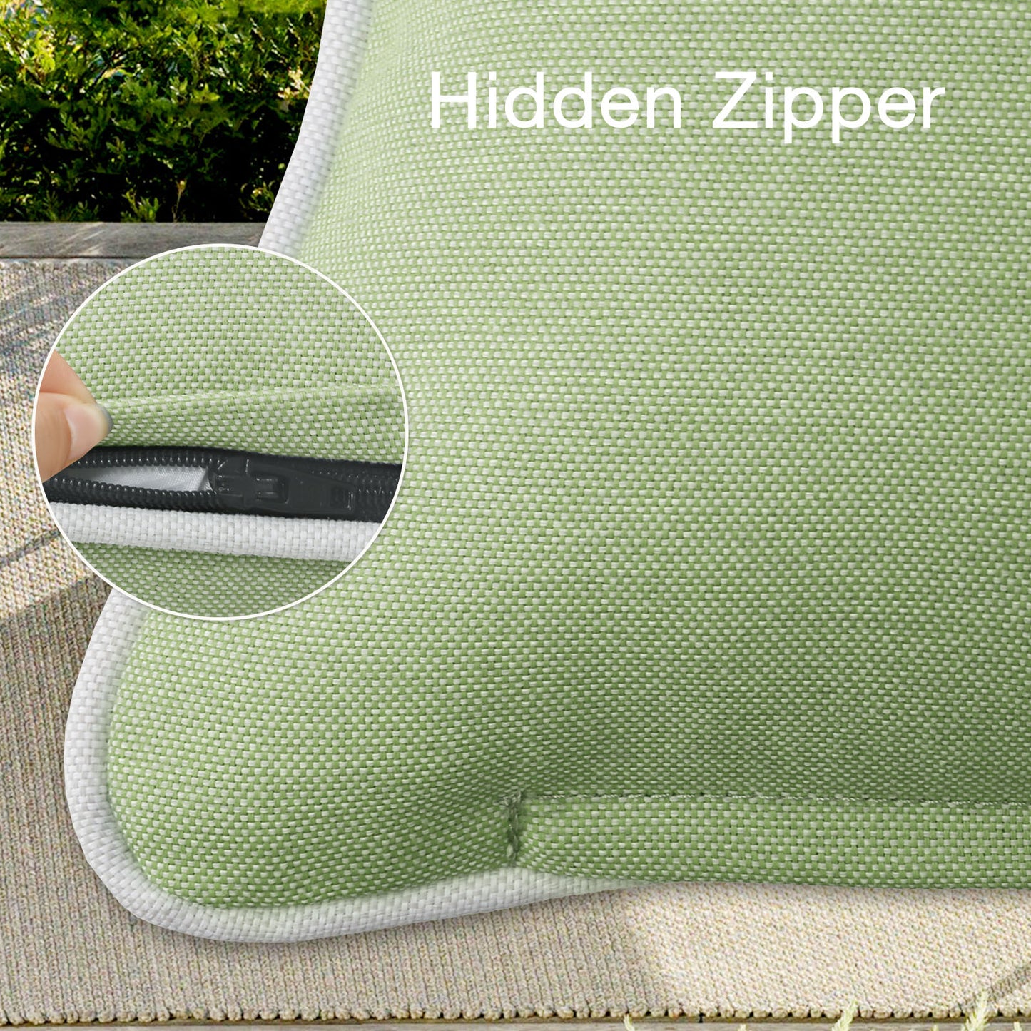 Unimatta Outdoor Pillow With Inserts Seaweed Green