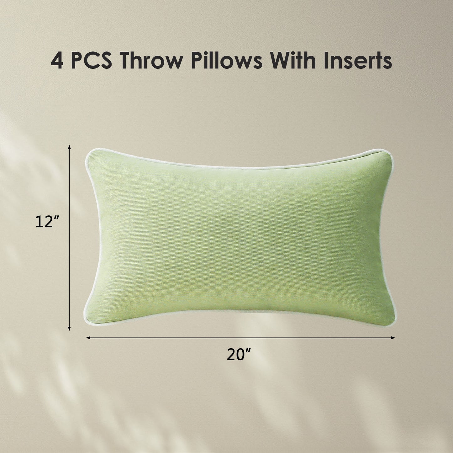 Unimatta Outdoor Pillow With Inserts Seaweed Green