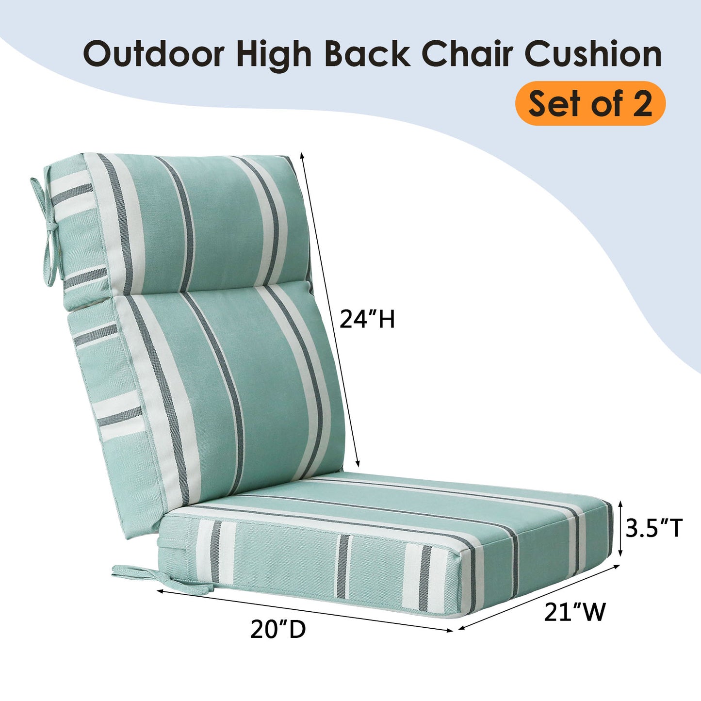 Unimatta Outdoor 44" x21" High Back Cushion