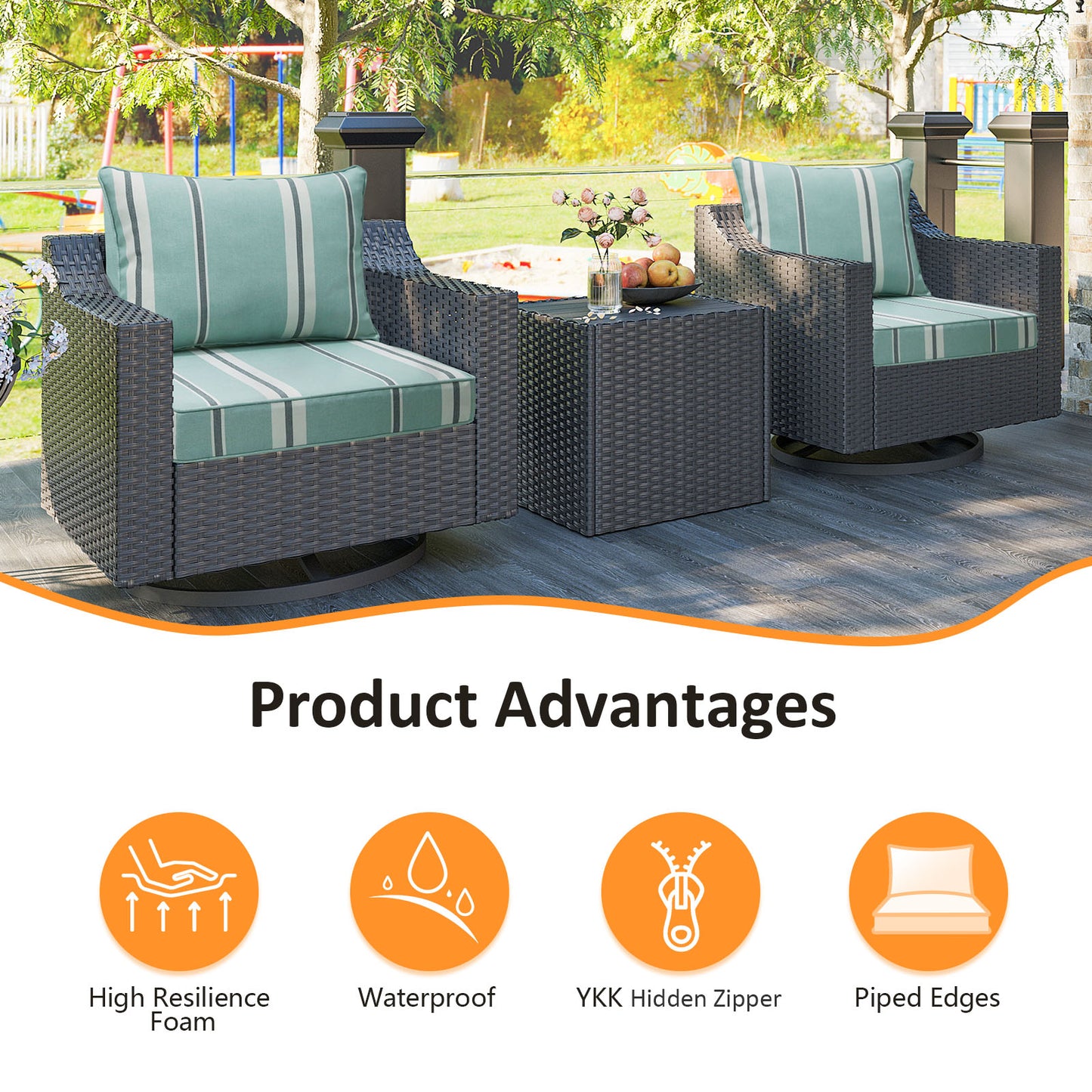 Unimatta Outdoor 24" x24" Deep Seat Cushion