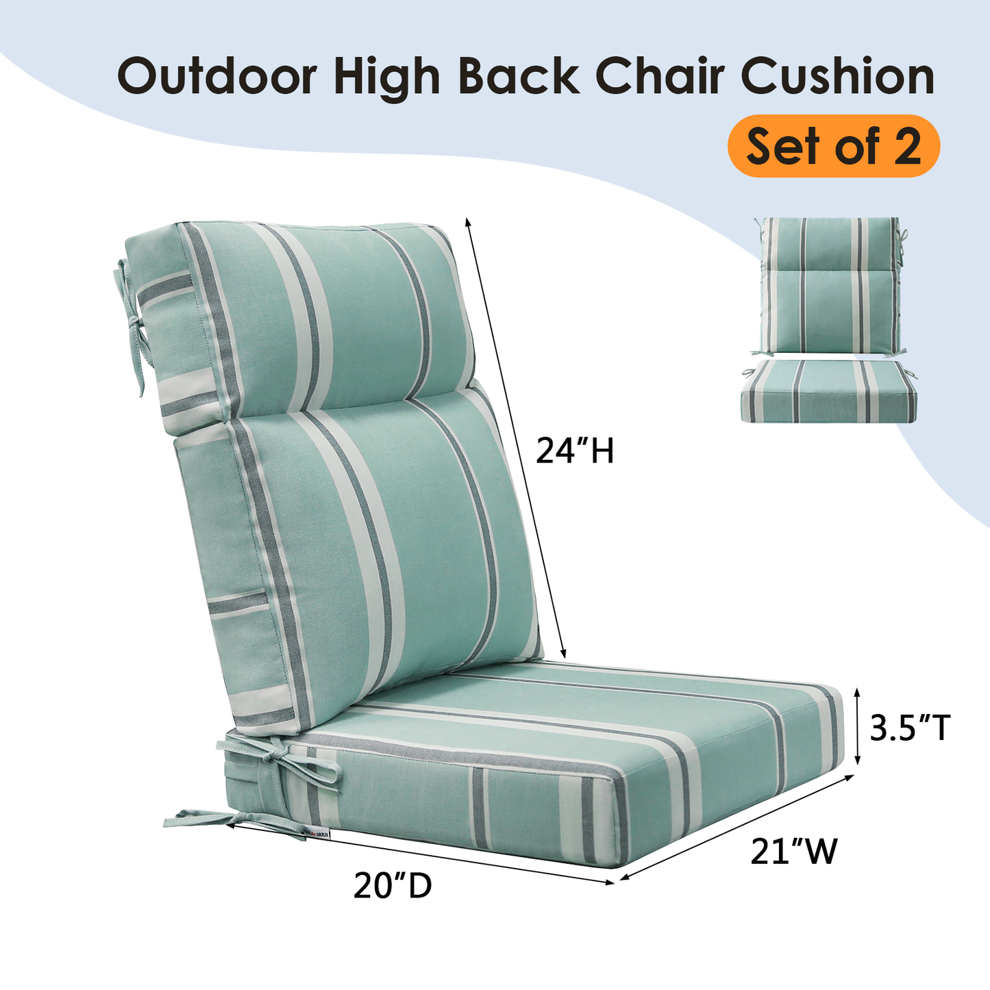 Unimatta Outdoor 44" x21" High Back Cushion