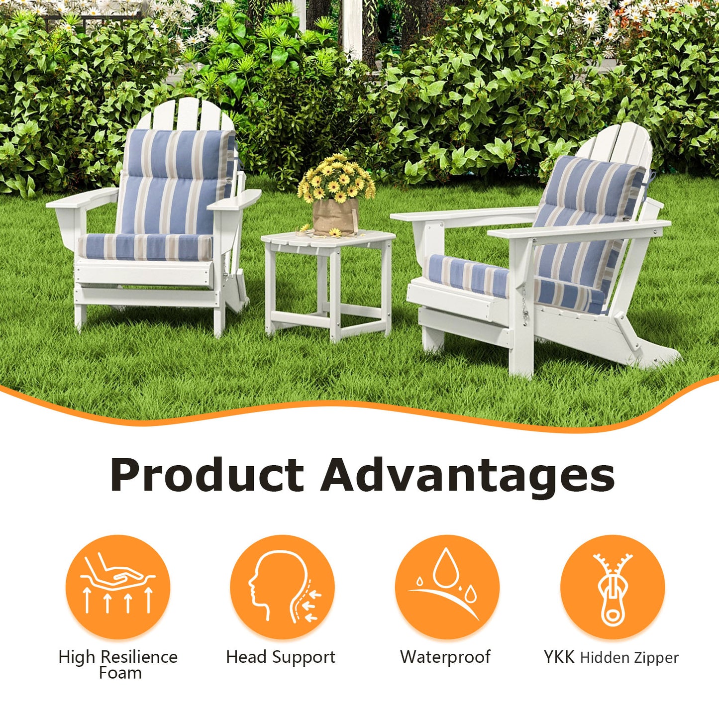 Unimatta Outdoor 44" x21" High Back Cushion