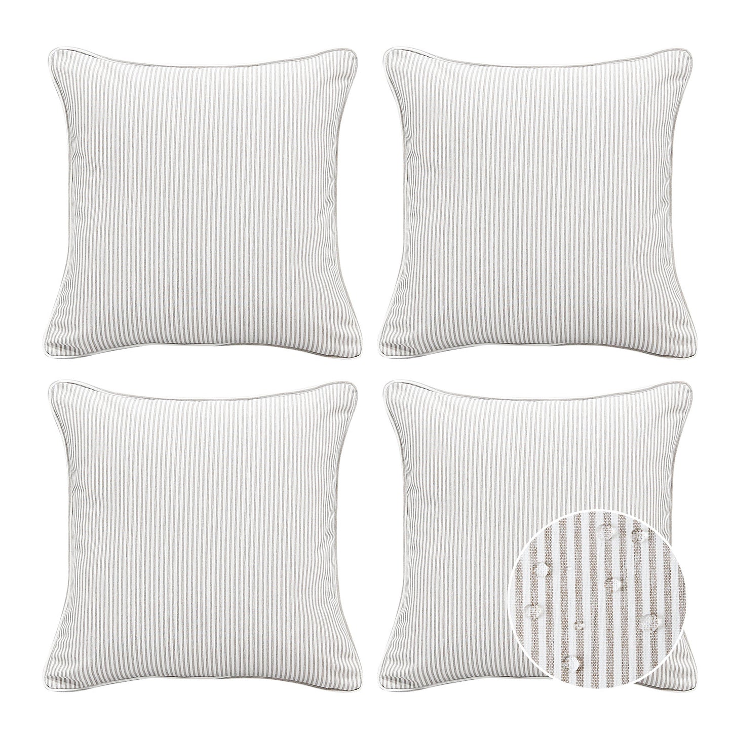 Unimatta Outdoor Pillow With Inserts Tan Stripe