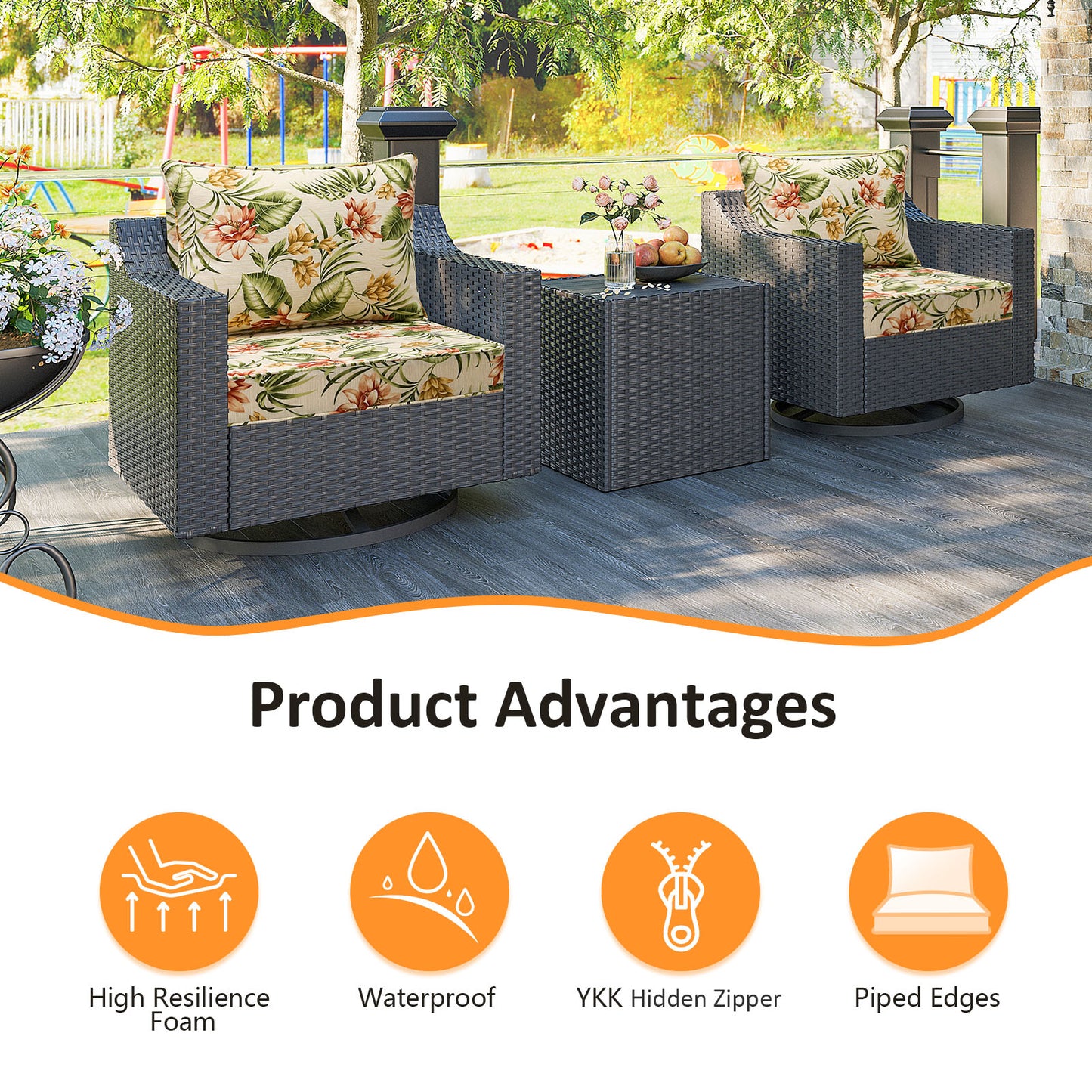 Unimatta Outdoor 24" x24" Deep Seat Cushion