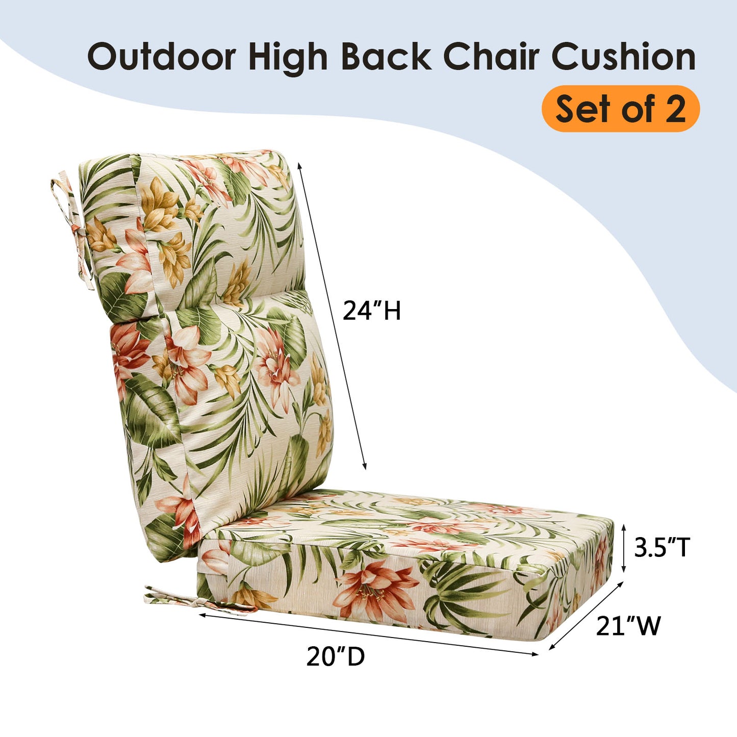 Unimatta Outdoor 44" x21" High Back Cushion