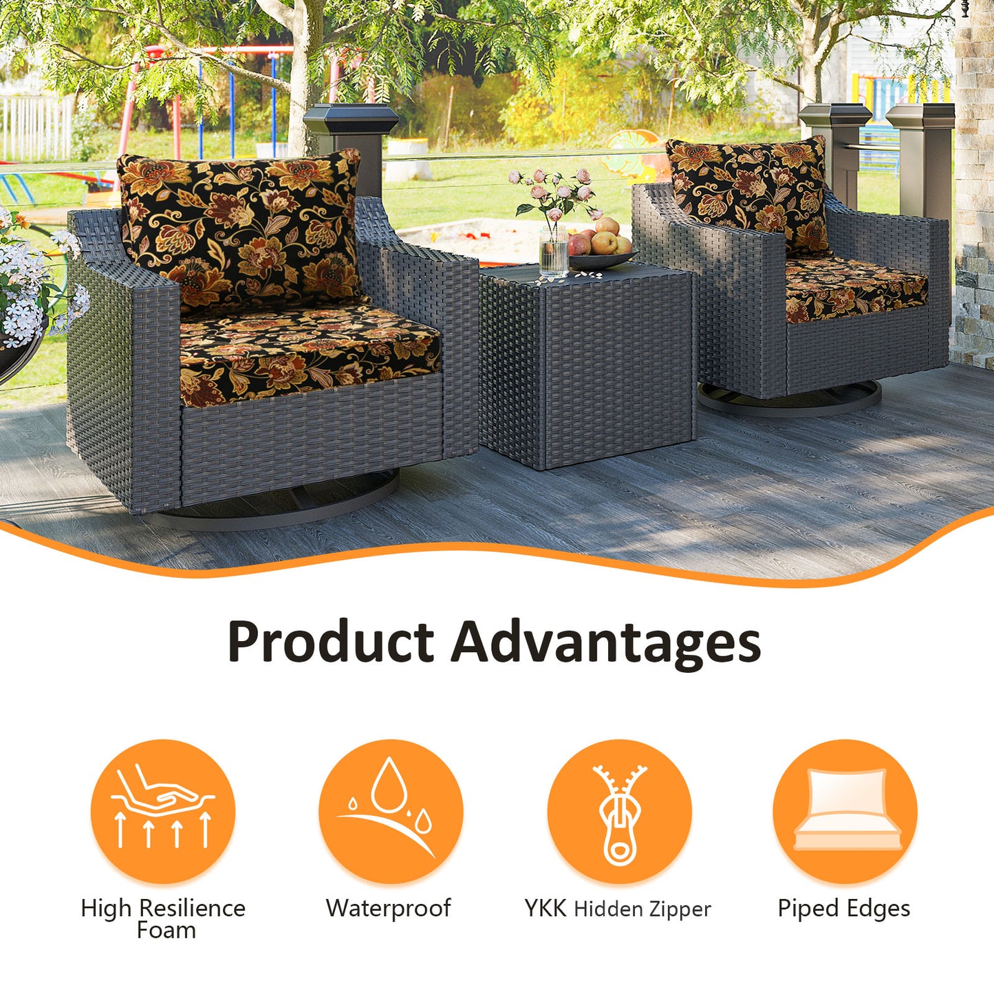 Unimatta Outdoor 24" x24" Deep Seat Cushion
