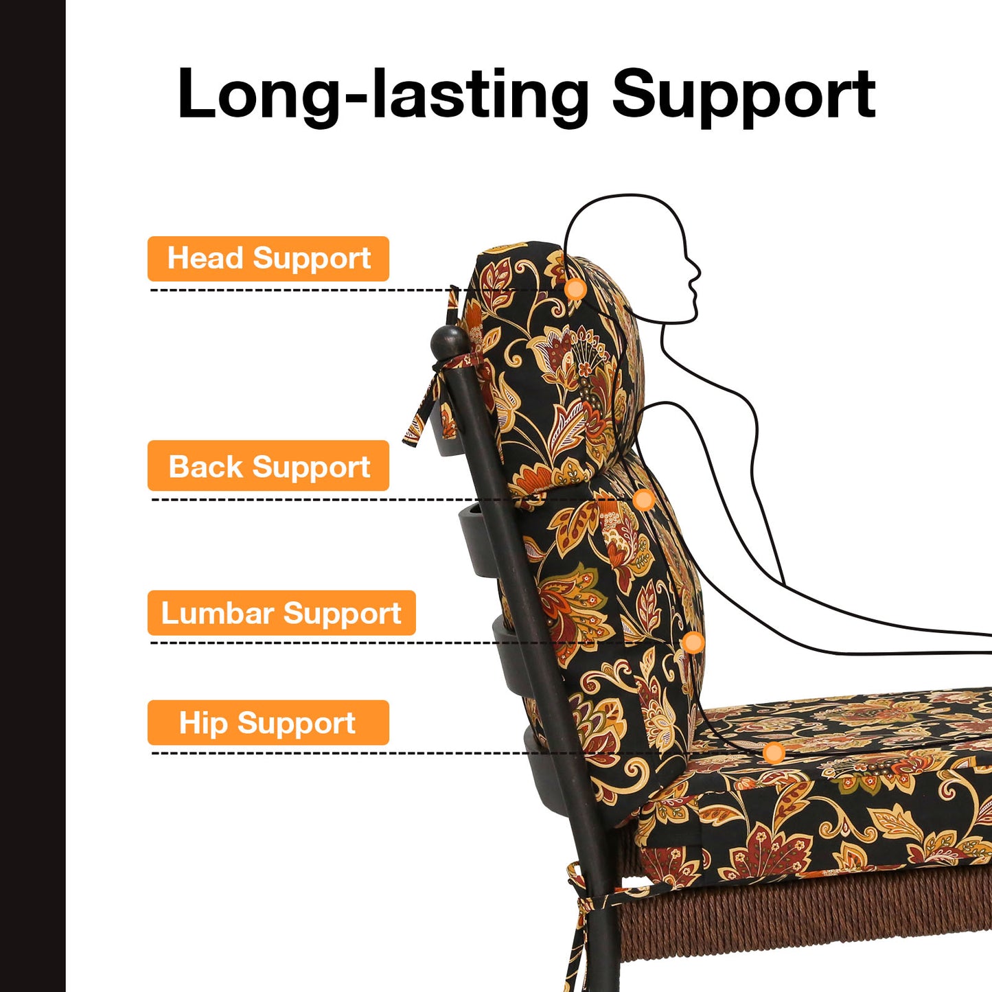 Unimatta Outdoor 44" x21" High Back Cushion