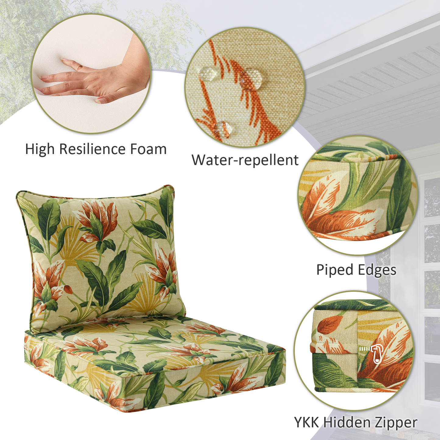 Unimatta Outdoor 24" x24" Deep Seat Cushion