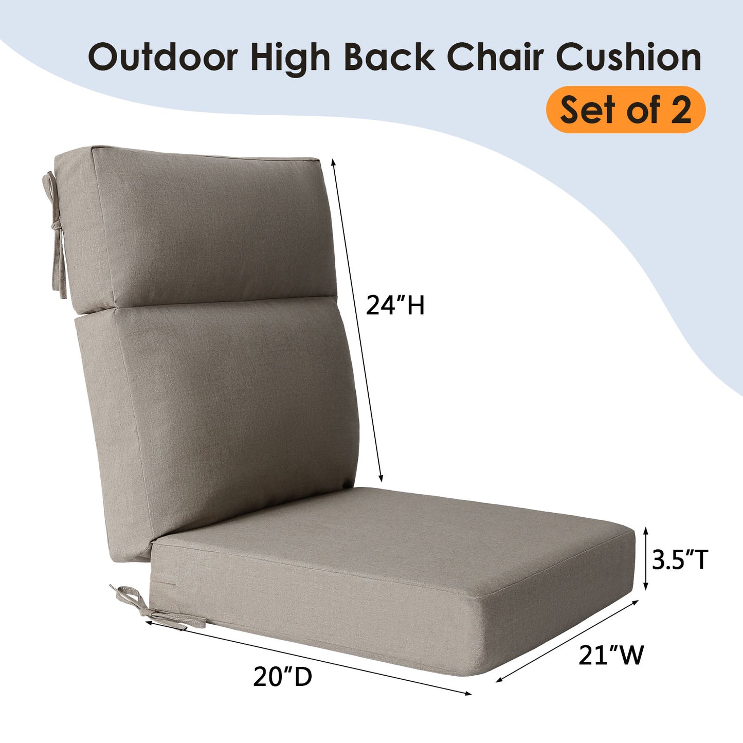 Unimatta Outdoor 44" x21" High Back Cushion