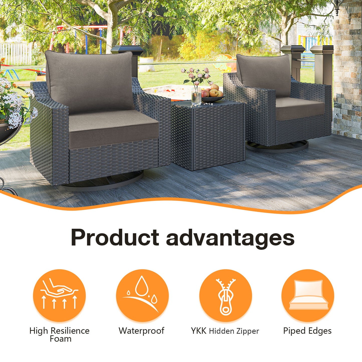 Unimatta Outdoor 24" x24" Deep Seat Cushion