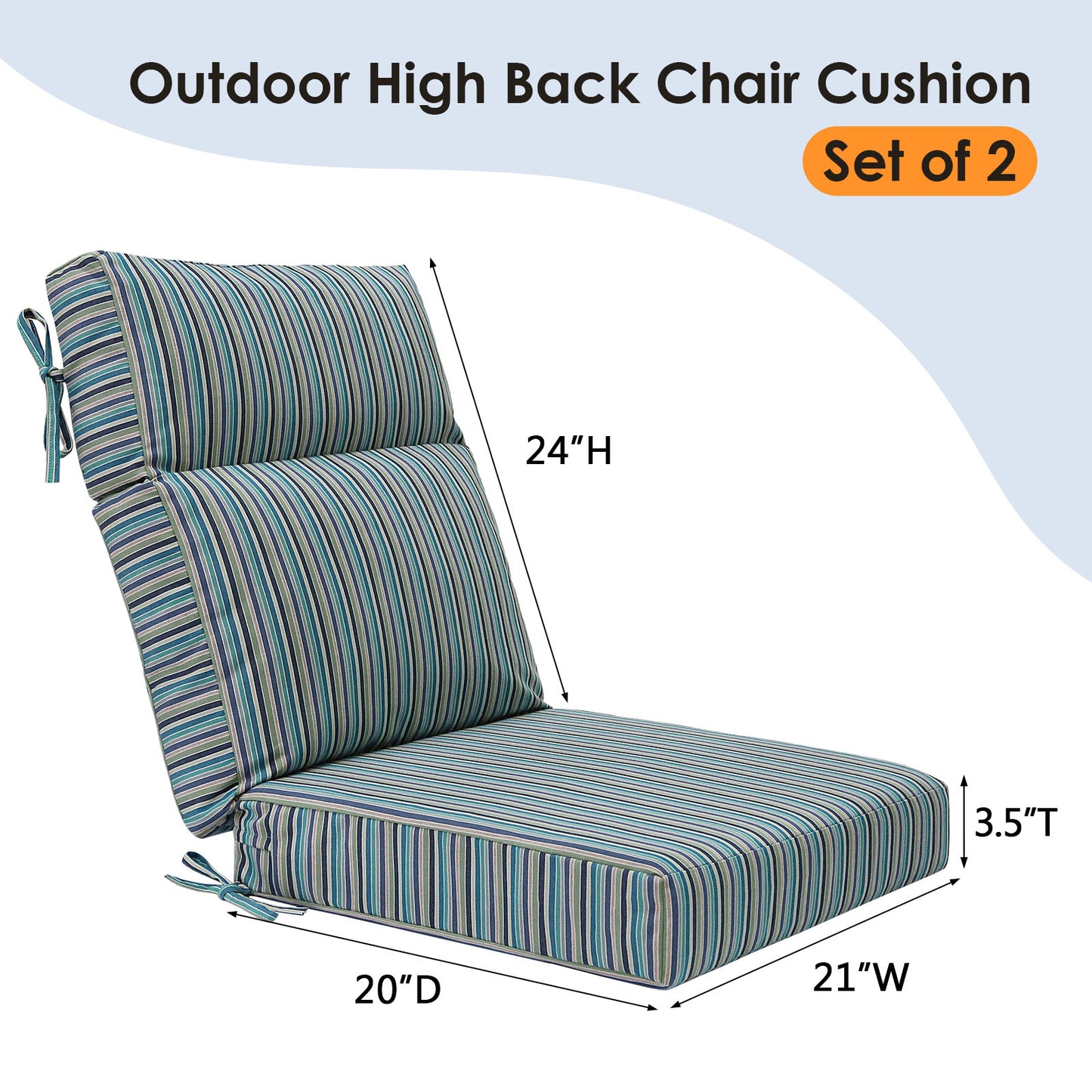Unimatta Outdoor 44" x21" High Back Cushion