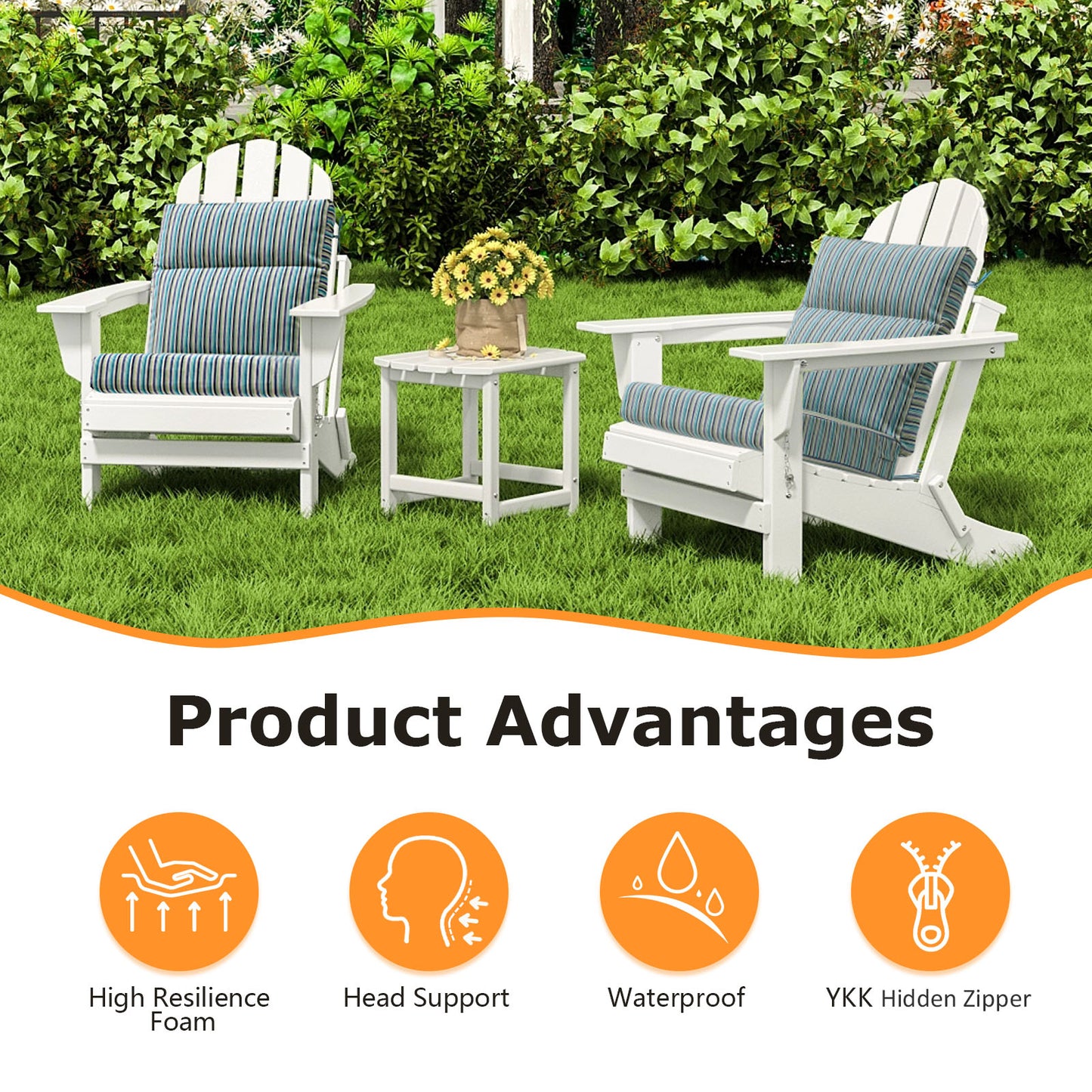 Unimatta Outdoor 44" x21" High Back Cushion