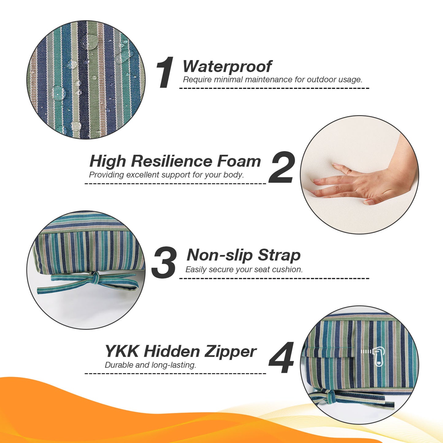 Unimatta Outdoor 44" x21" High Back Cushion