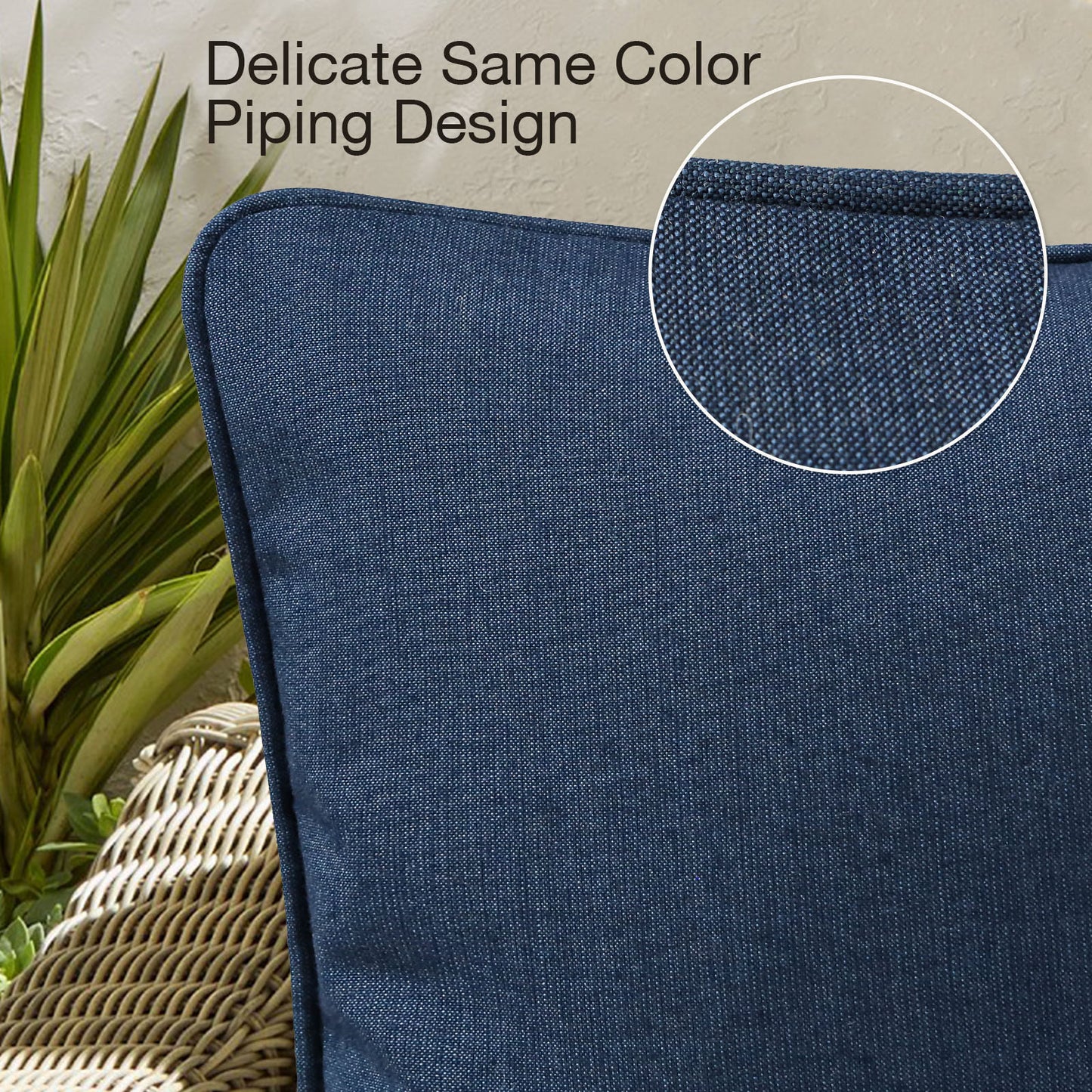 Sunbrella Outdoor Pillow With Inserts Specrtum indigo