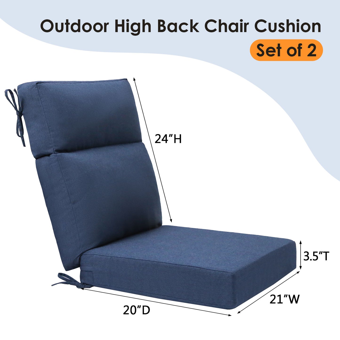 Unimatta Outdoor 44" x21" High Back Cushion