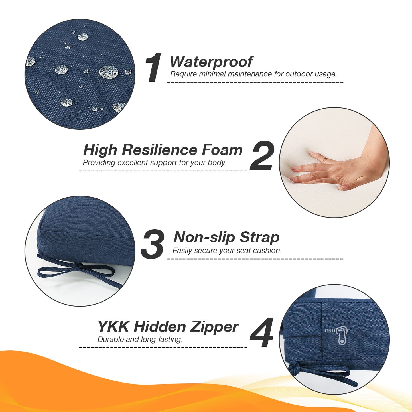 Unimatta Outdoor 44" x21" High Back Cushion