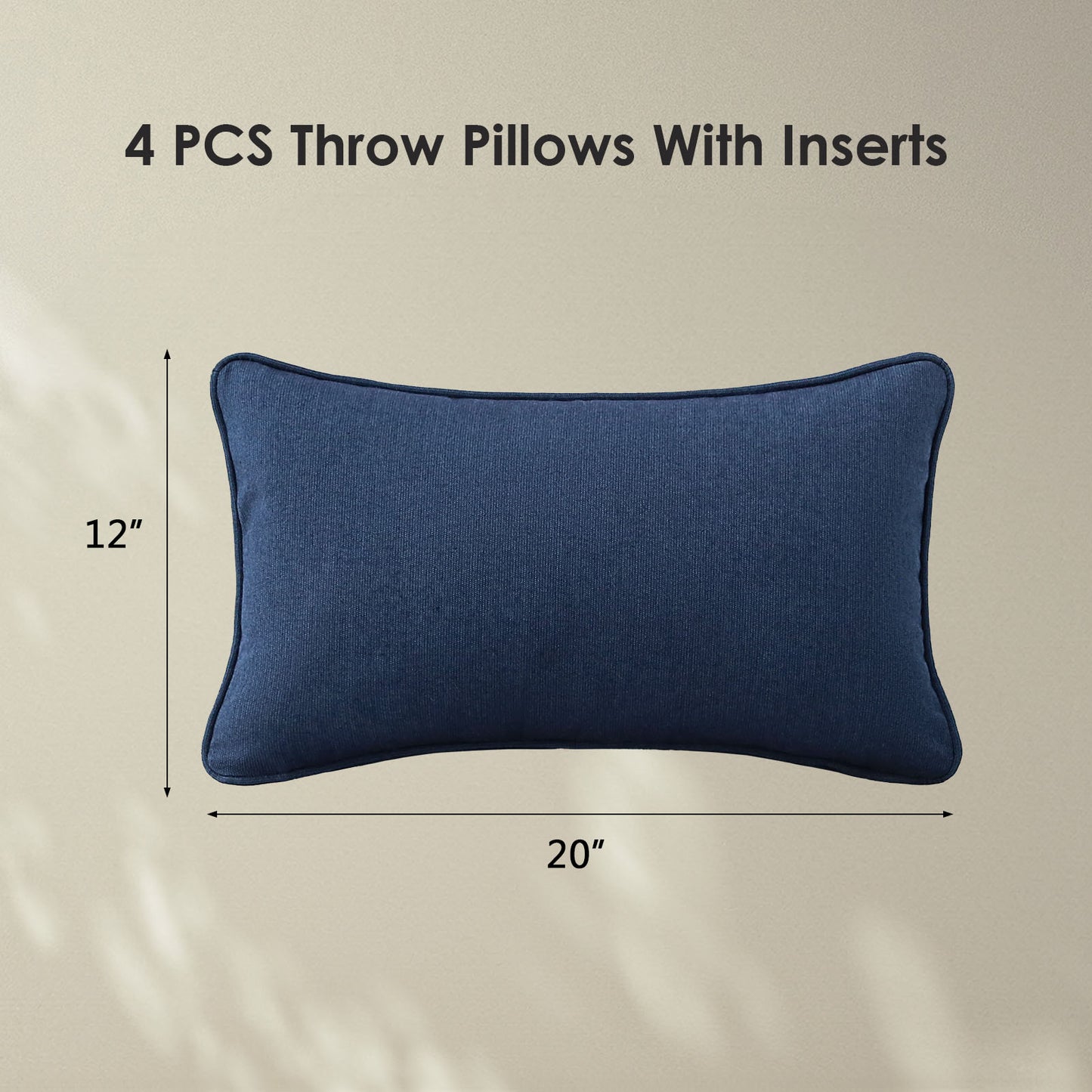 Sunbrella Outdoor Pillow With Inserts Specrtum indigo