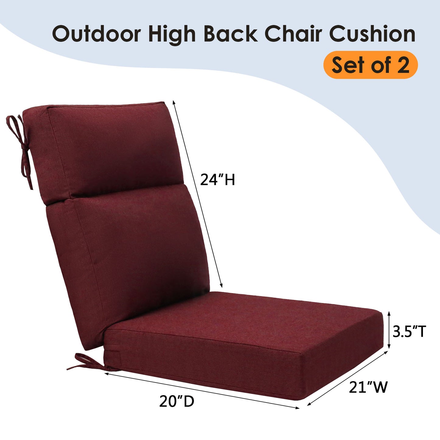 Unimatta Outdoor 44" x21" High Back Cushion