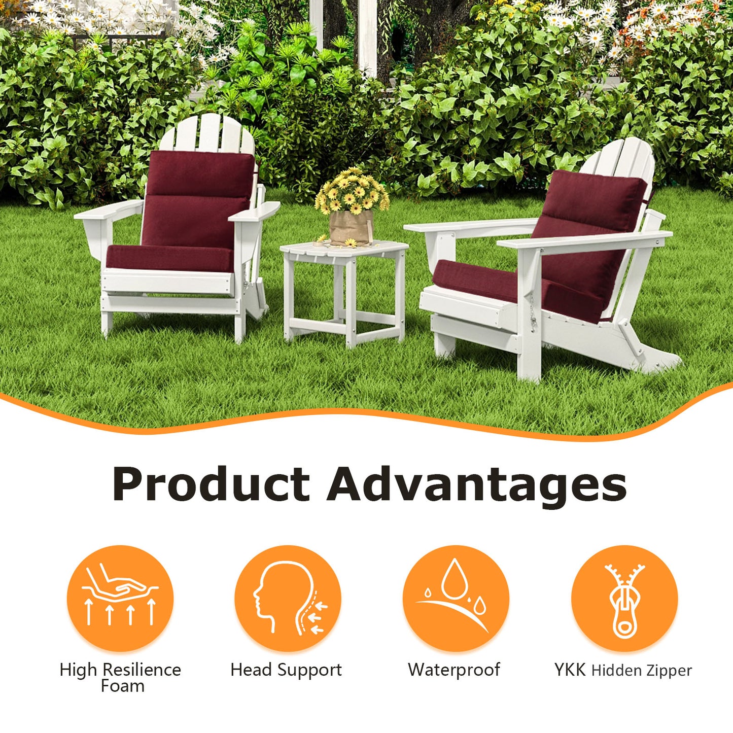 Unimatta Outdoor 44" x21" High Back Cushion