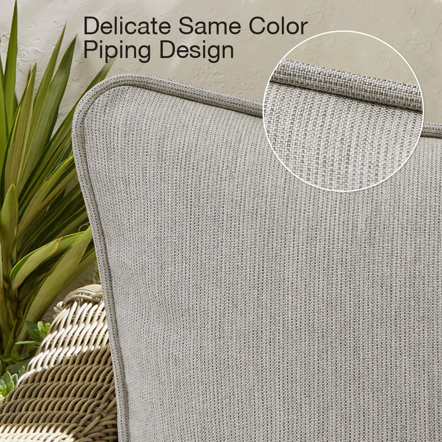 Sunbrella Outdoor Pillow With Inserts Specrtum Pebble