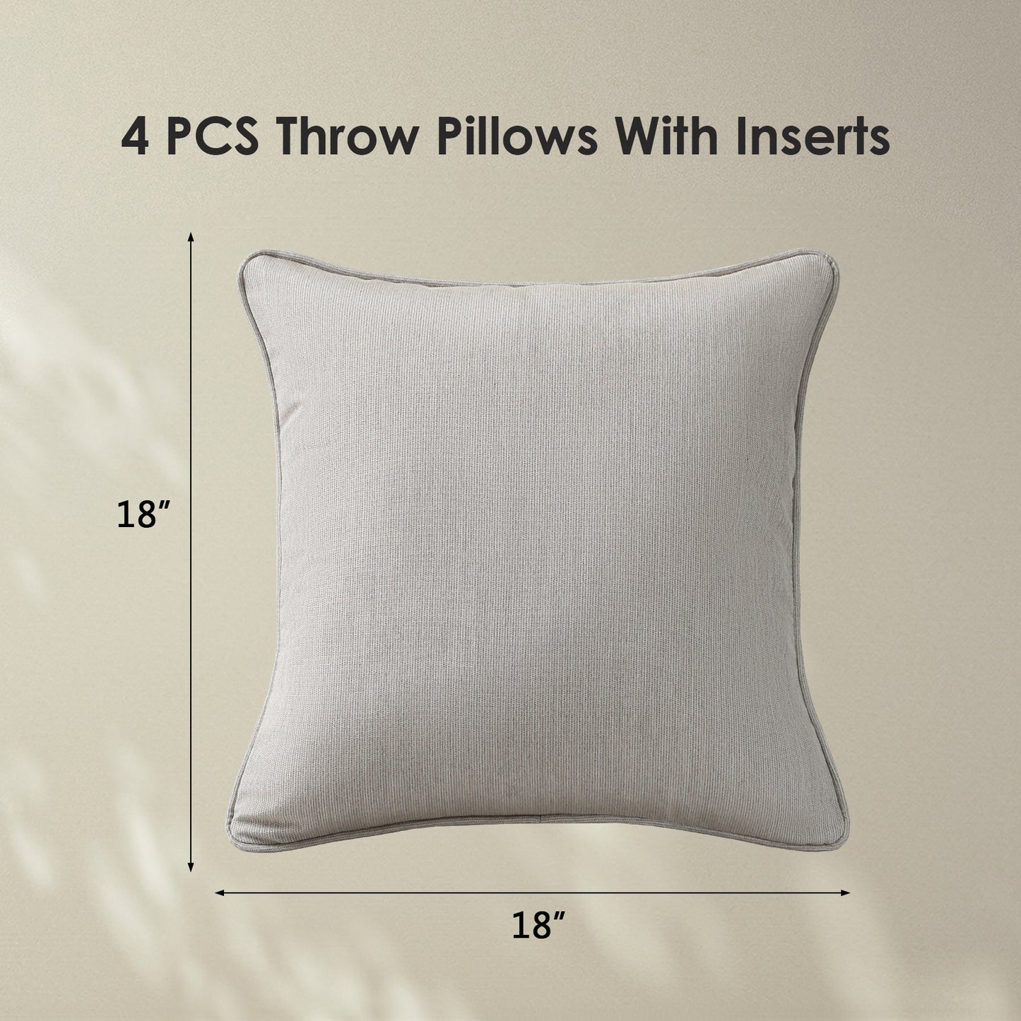 Sunbrella Outdoor Pillow With Inserts Specrtum Pebble