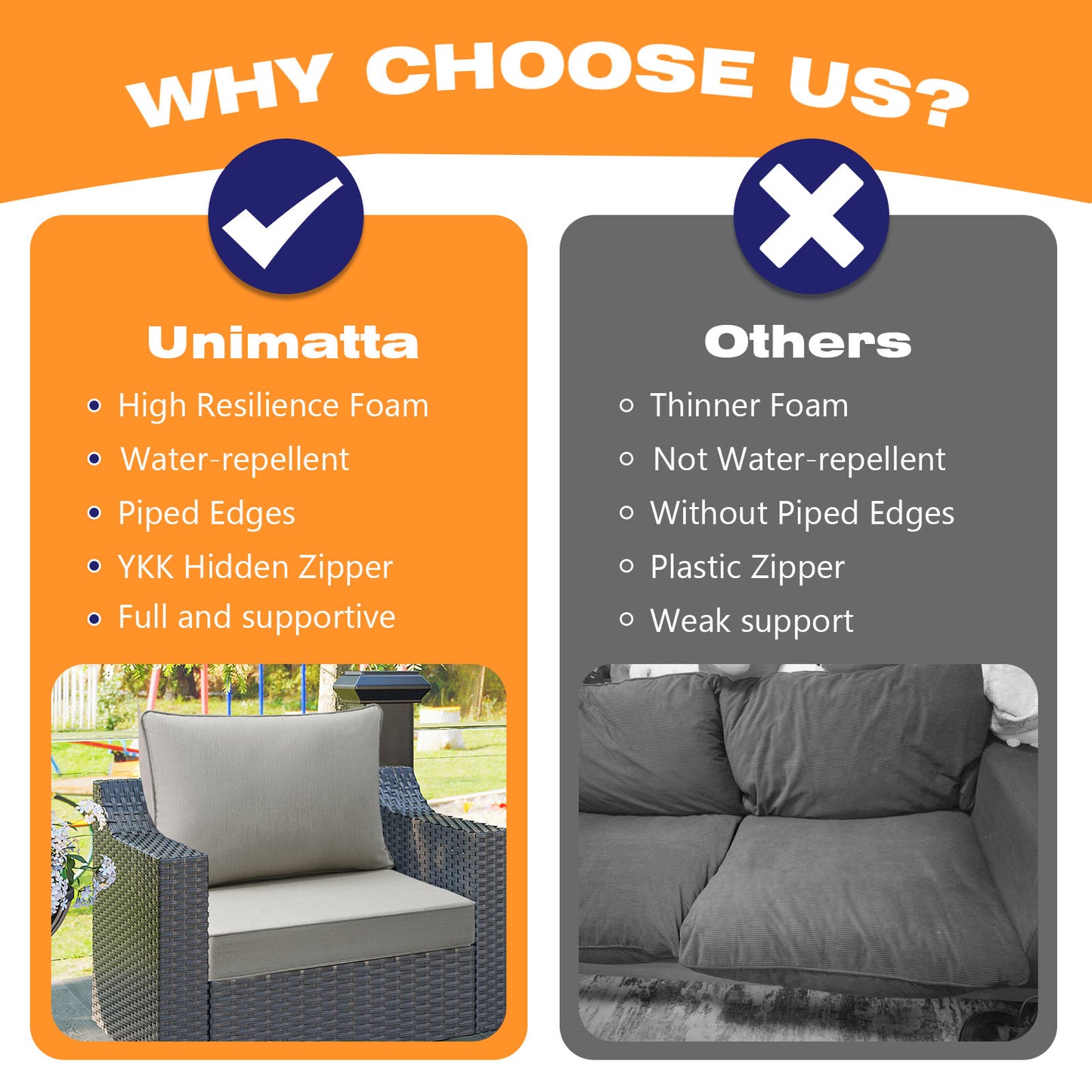 Sunbrella Outdoor 24" x24" Deep Seat Cushion Specrtum Pebble