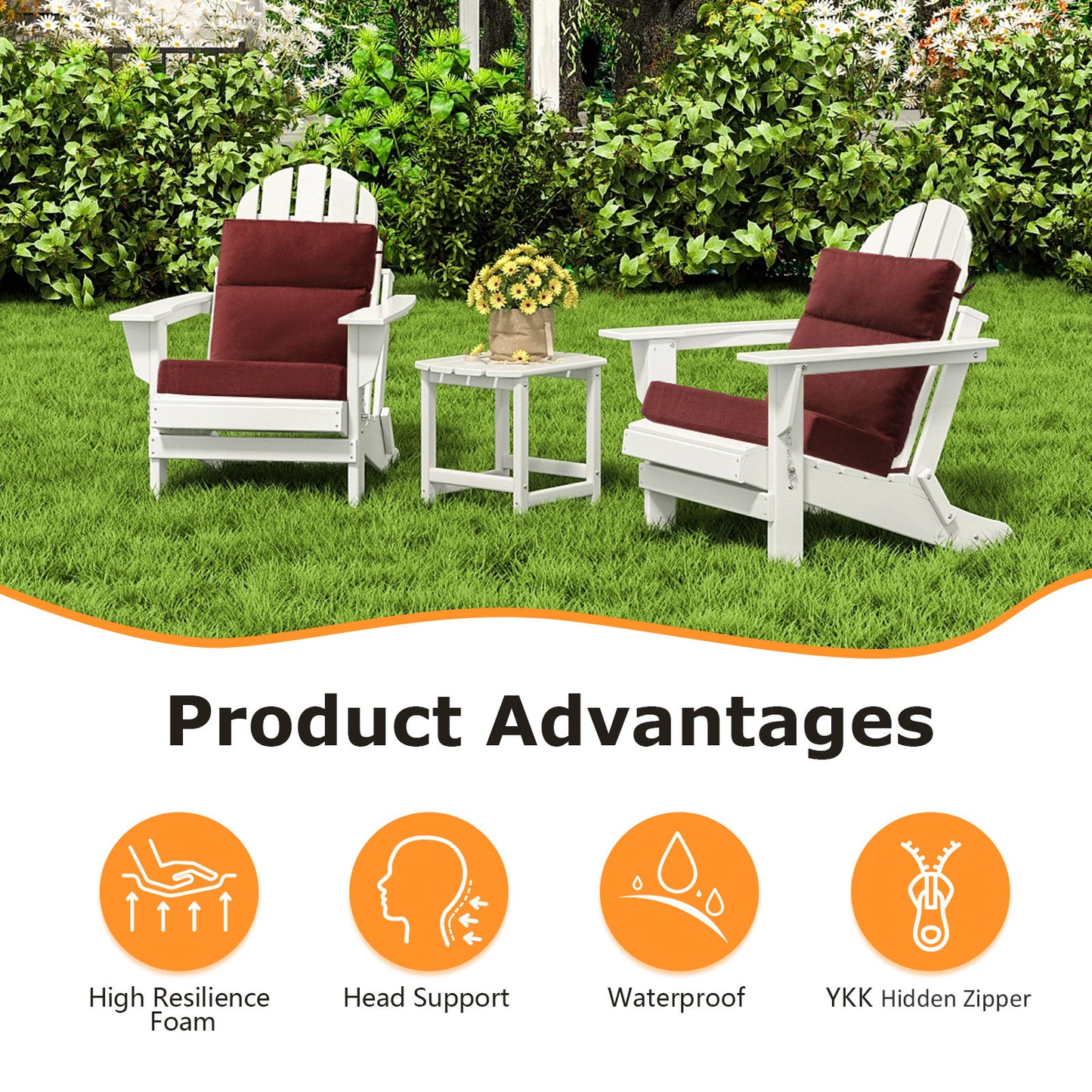 Unimatta Outdoor 44" x21" High Back Cushion